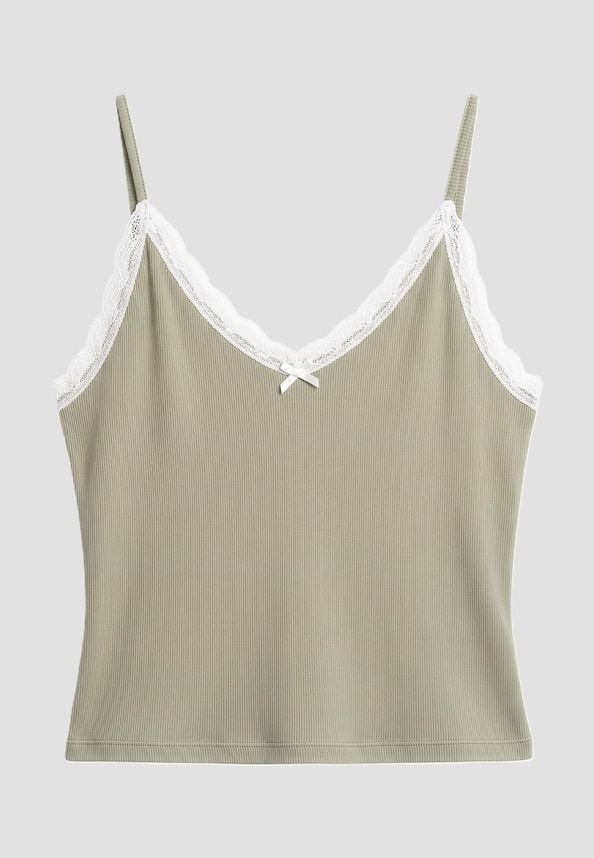 Ladies V-Neck Lace Top 2-Pack-3