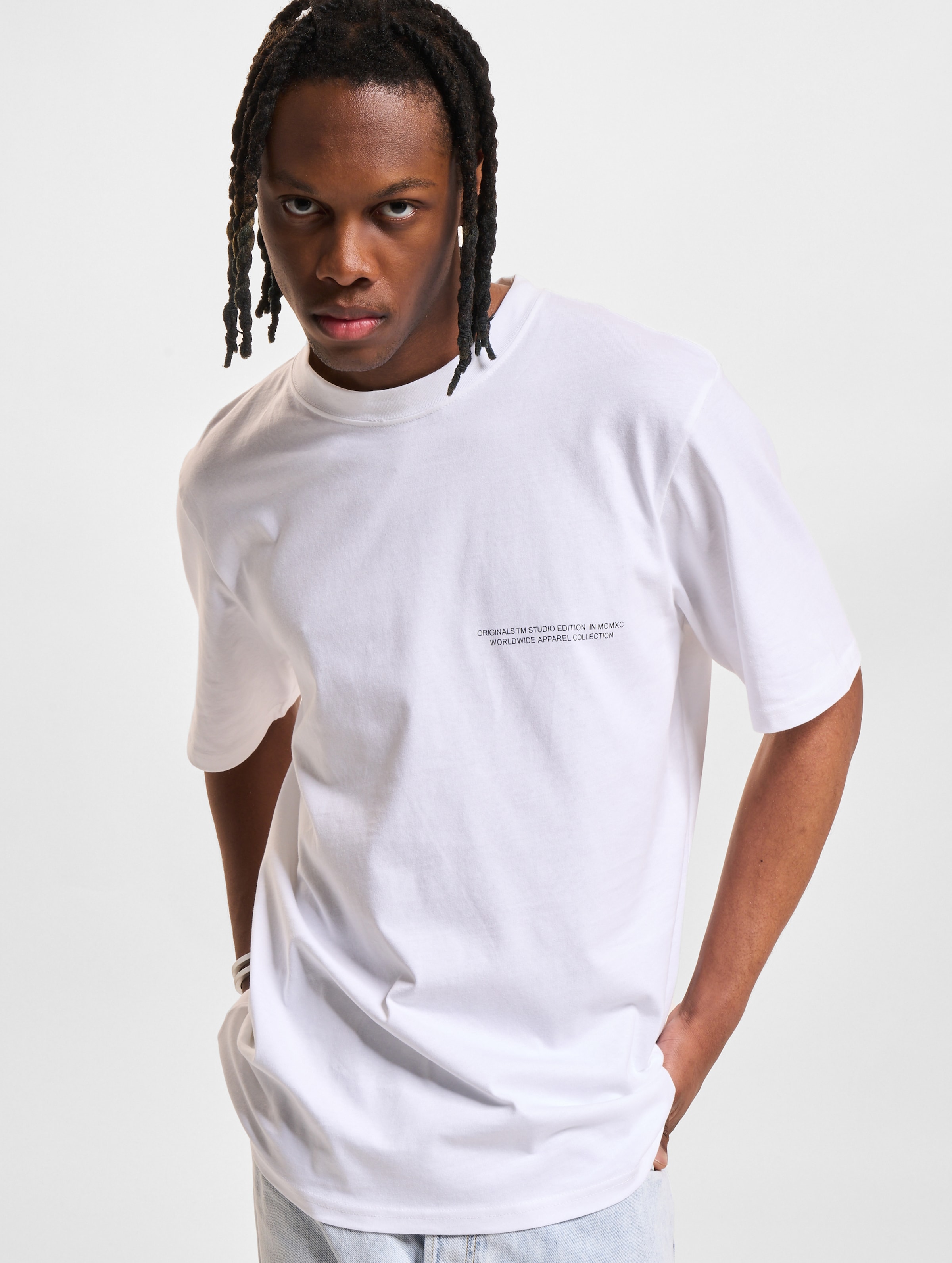 Jack & Jones Shadow Back T-Shirts Crew Neck Mannen op kleur wit, Maat XXL