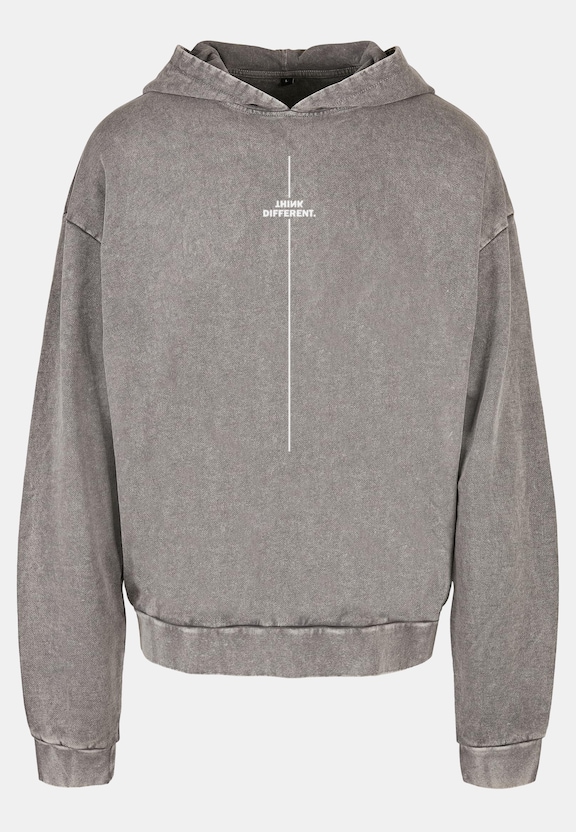 Think Different Acid Washed Oversize Hoody-2