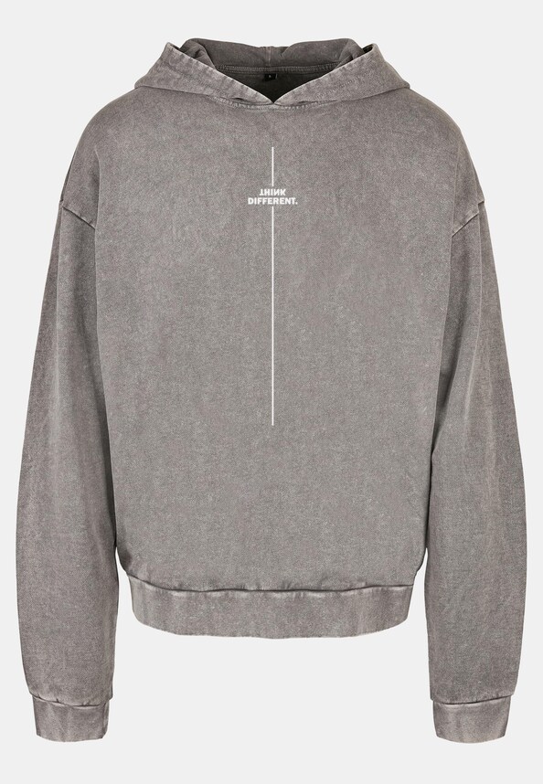 Think Different Acid Washed Oversize Hoody-2