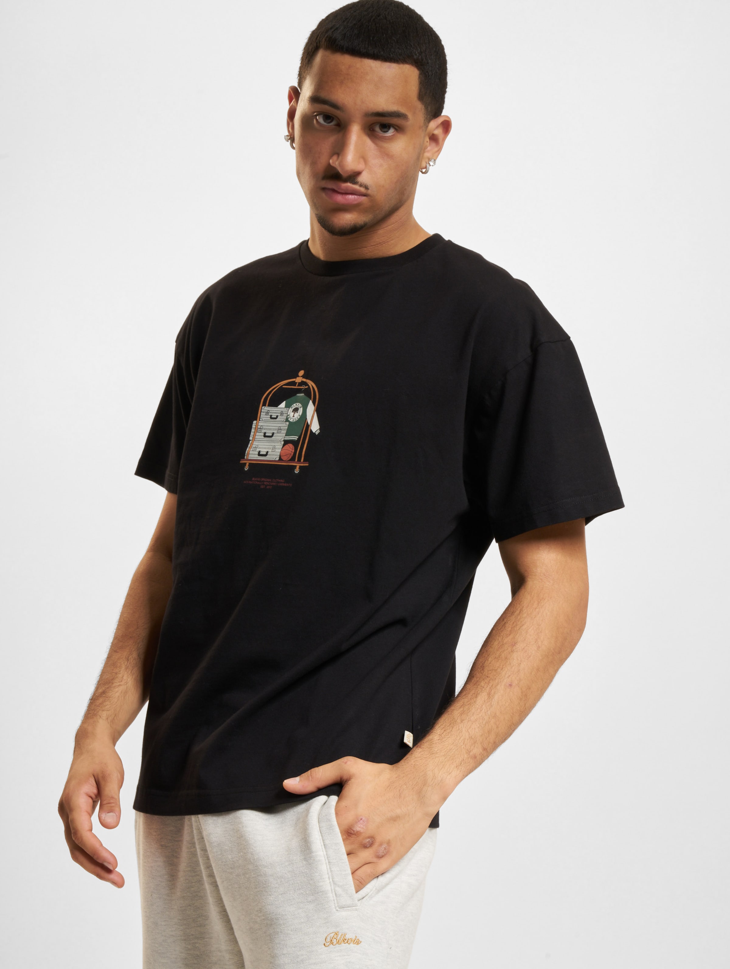 BLKVIS Trolley T-Shirt Männer,Unisex op kleur zwart, Maat 2XL