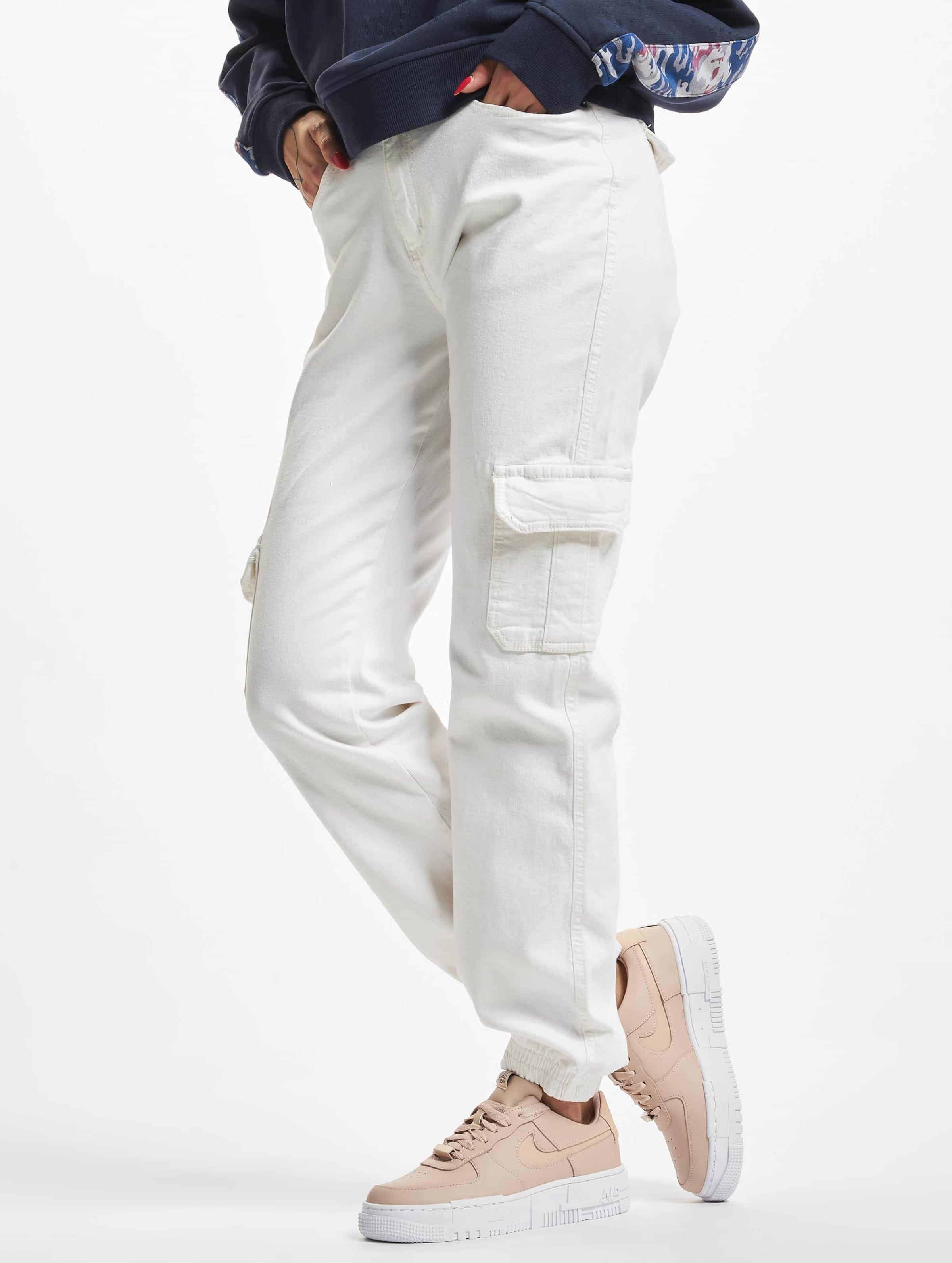 Urban Classics Ladies Organic Stretch Denim Cargo Pants