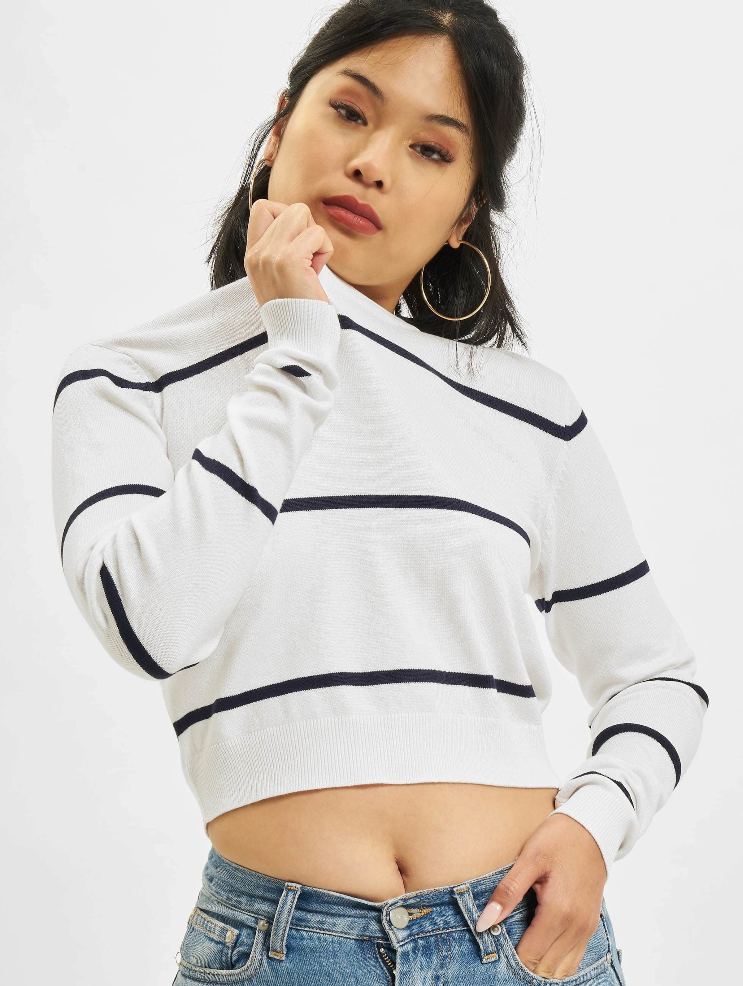 Urban Classics Ladies Short Striped Sweater