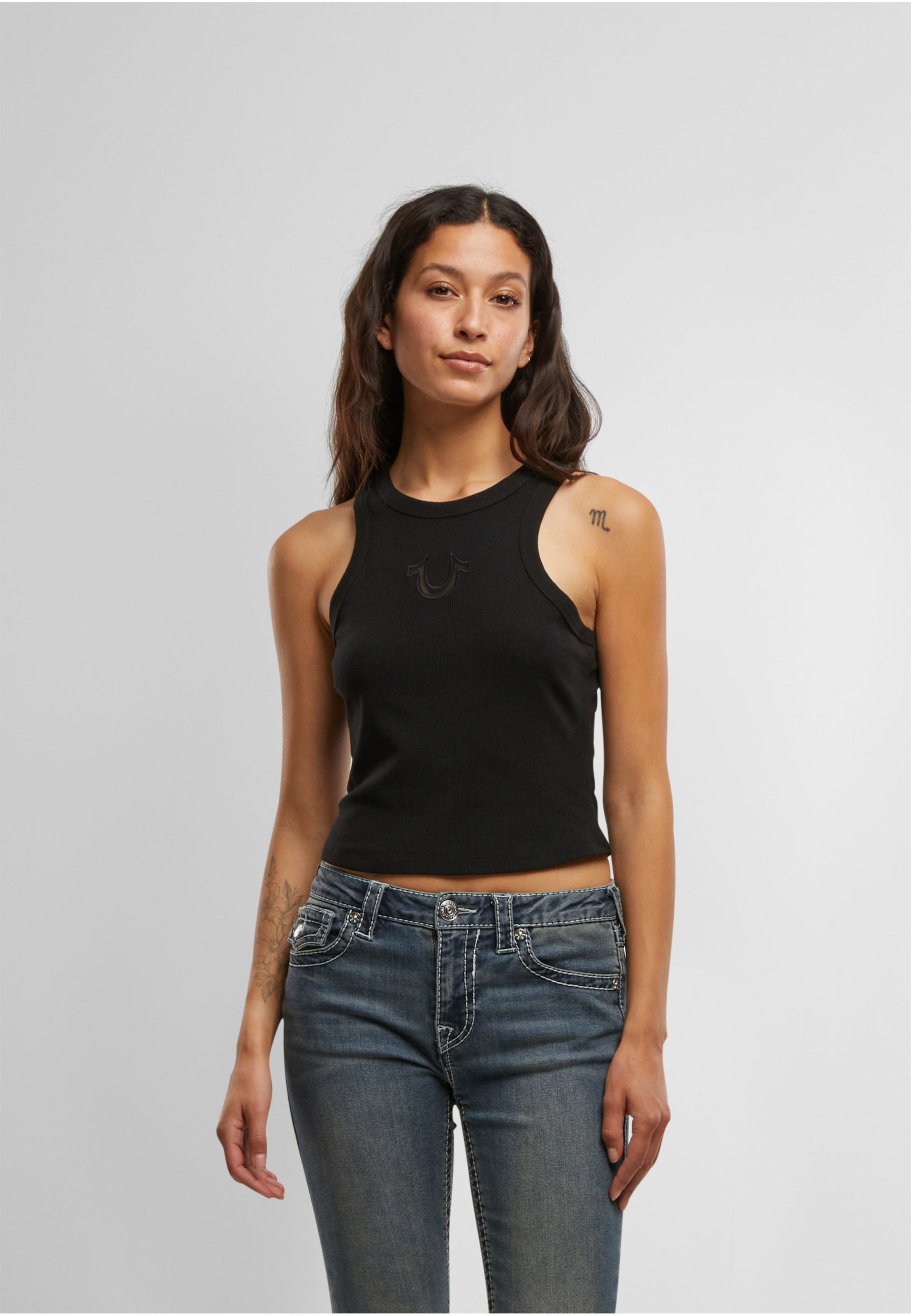 True Religion MESH HORSESHOE RACER TANK