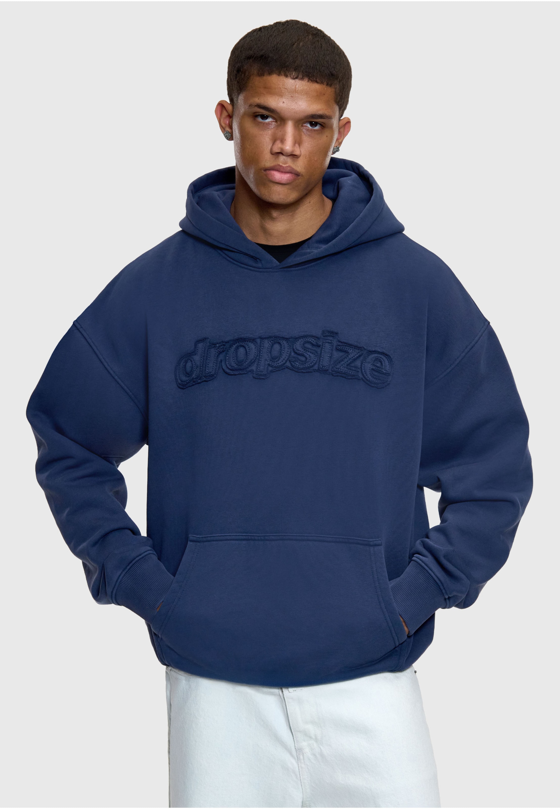 Dropsize DOUBLE LAYER EMBO PATCH HOODIE