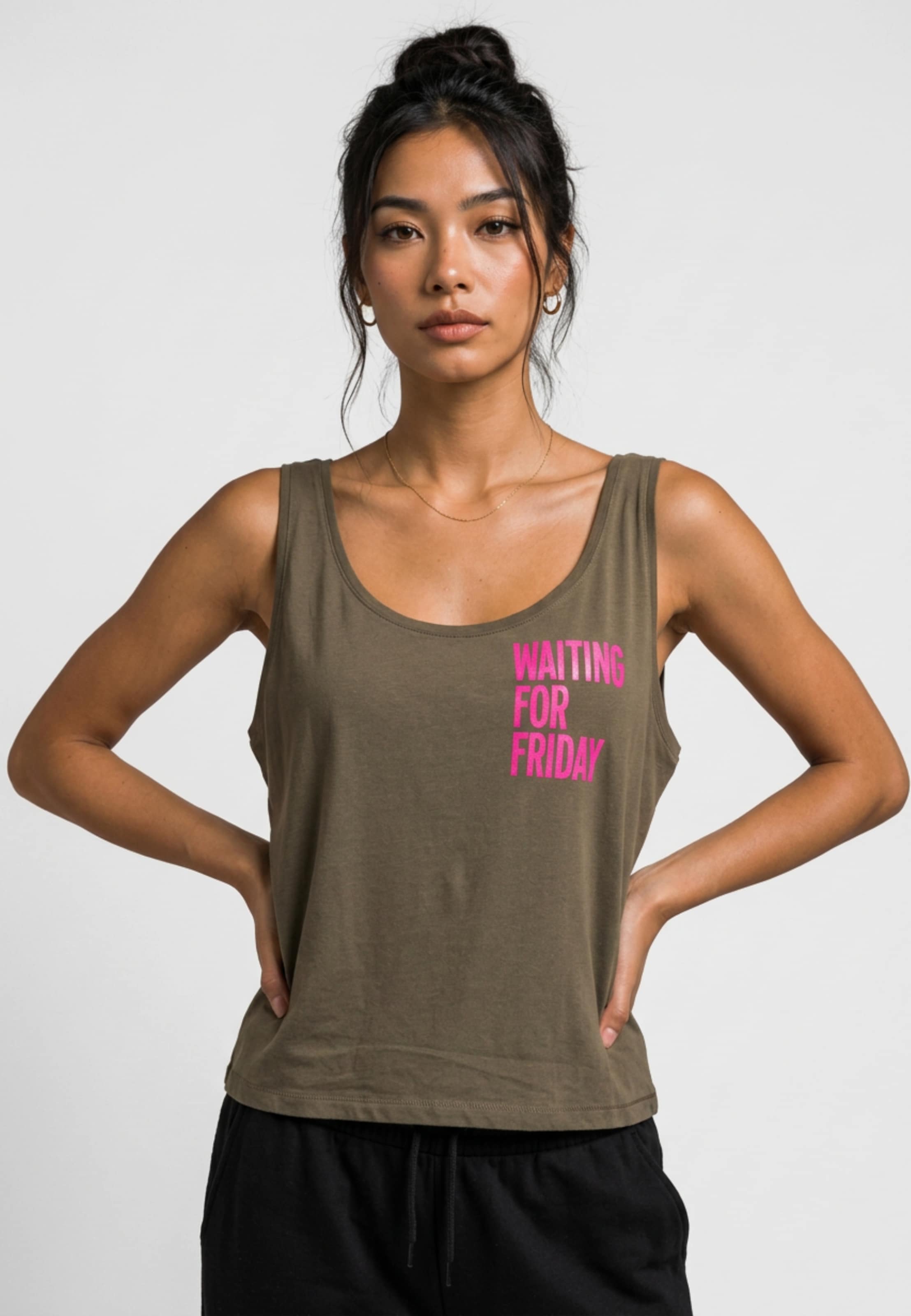 Mister Tee Ladies Waiting For Friday Box Tank