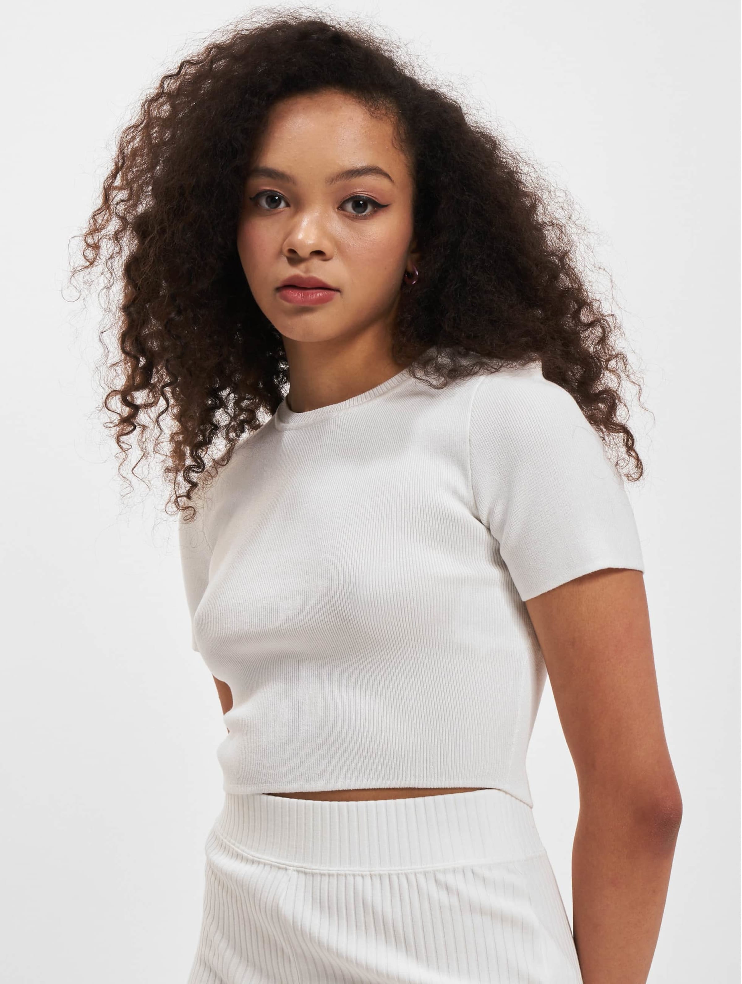 Only Onlebba Ss Crop O-Neck Knit Sweatshirt