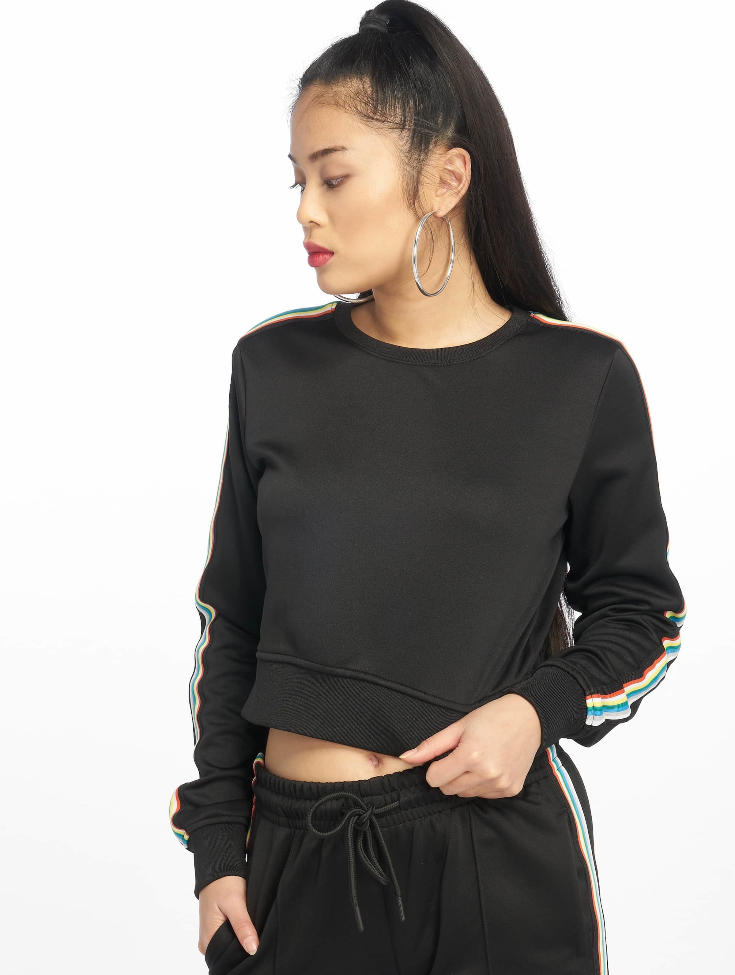 Urban Classics Ladies Multicolor Taped Sleeve Crewneck