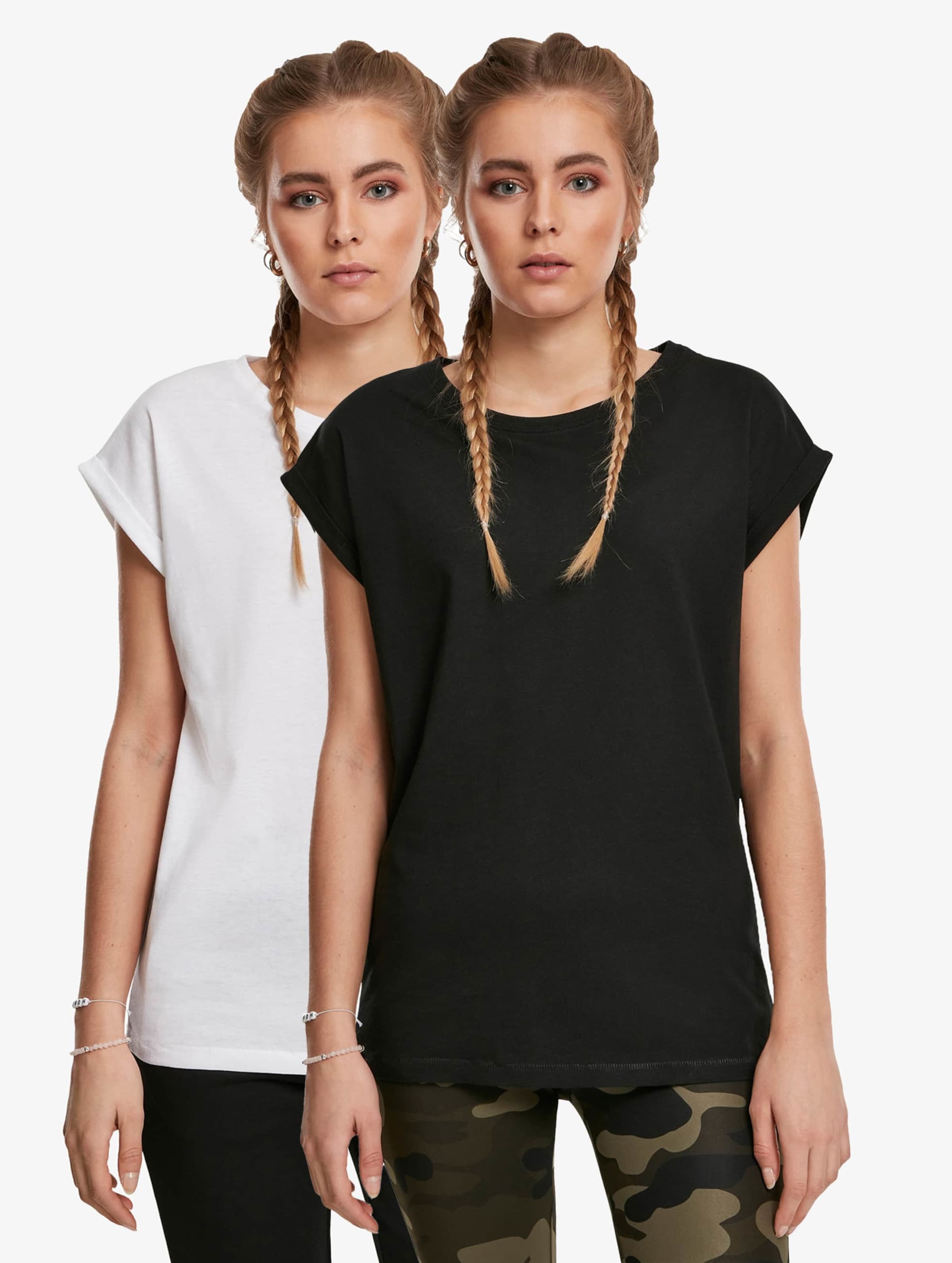 Urban Classics Ladies Extended Shoulder Tee 2-Pack
