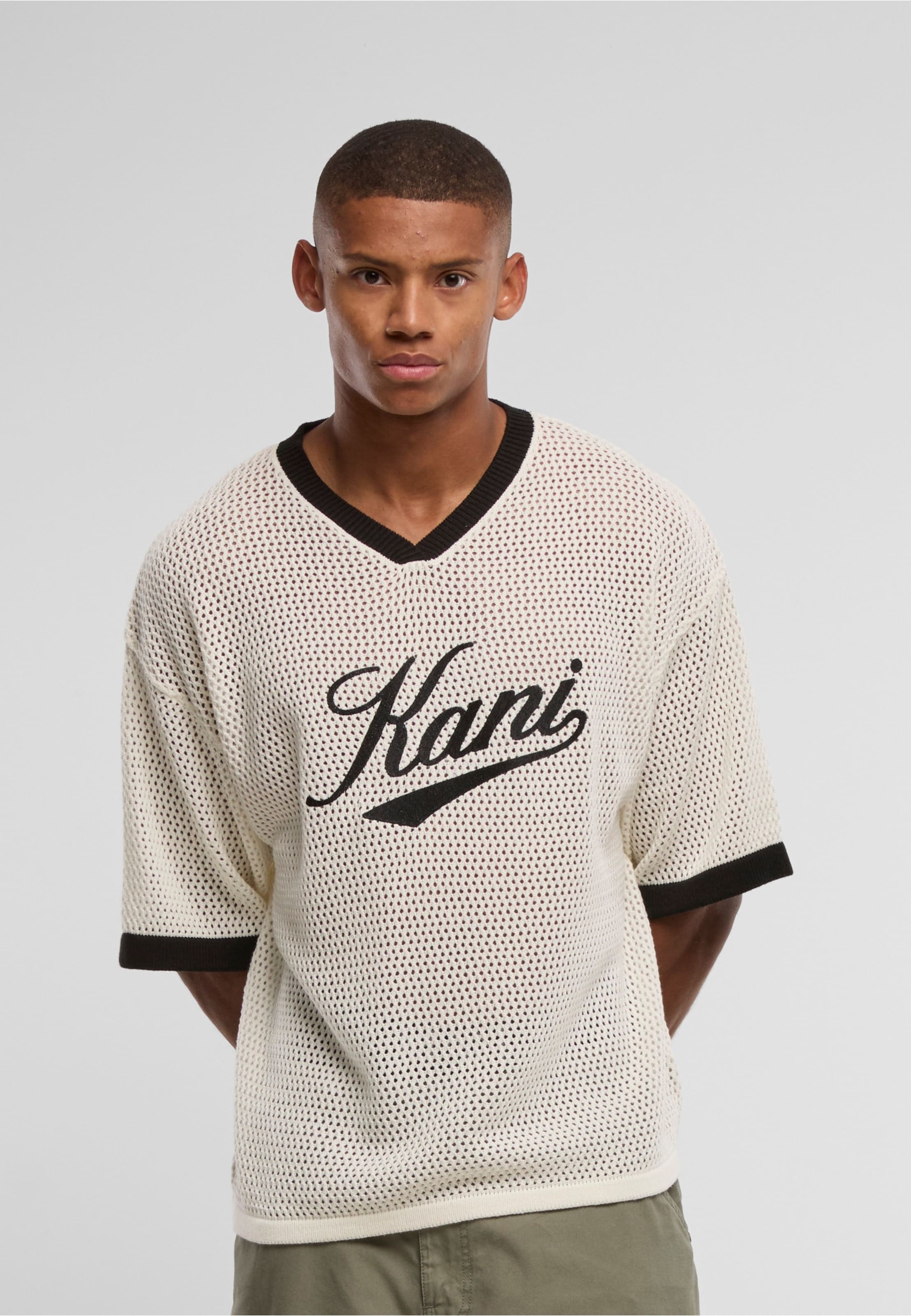 Karl Kani Cursive Varsity Crochet Boxy T-Shirt