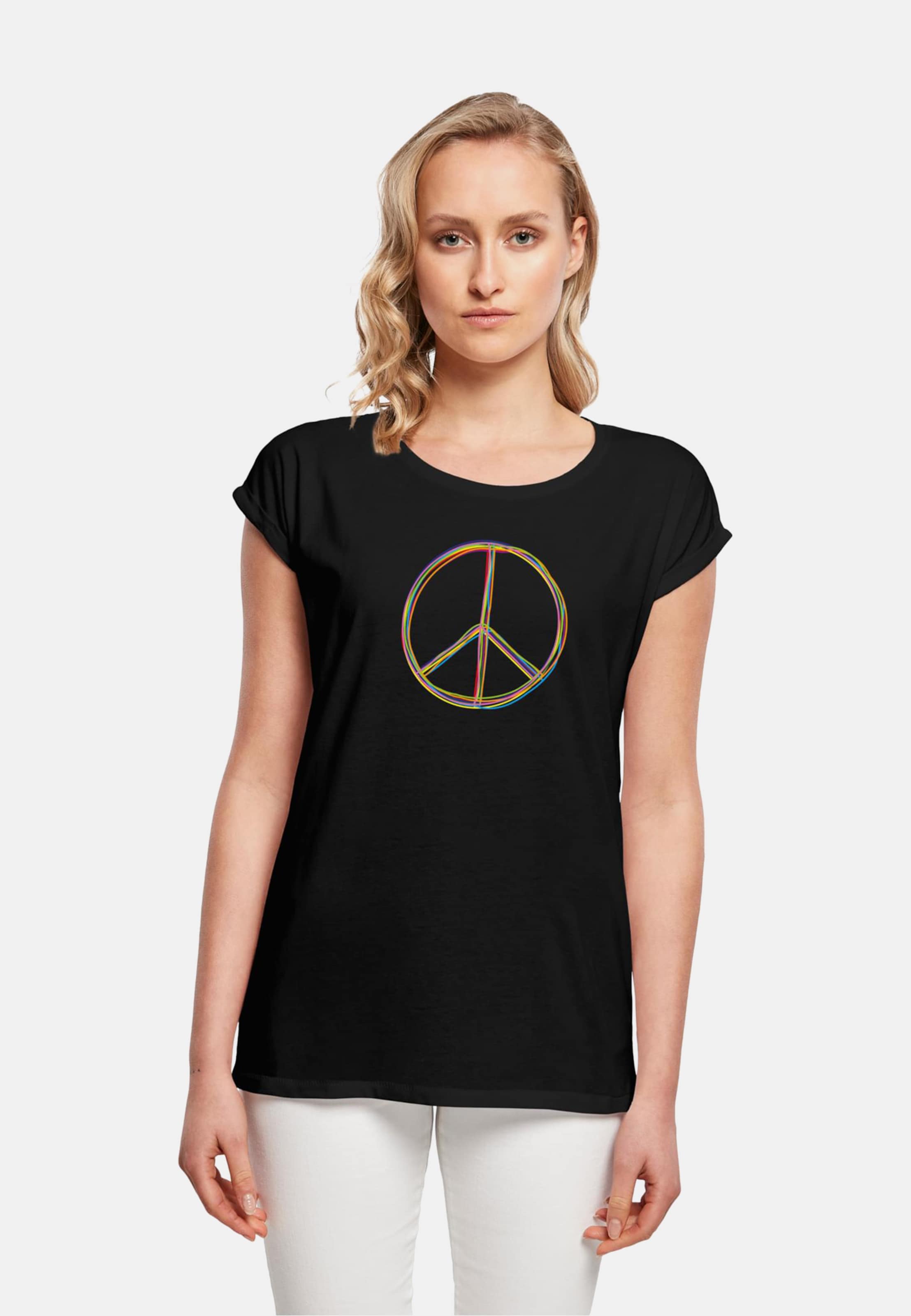 Merchcode Peace_Multicolor with Ladies Basic T-Shirt