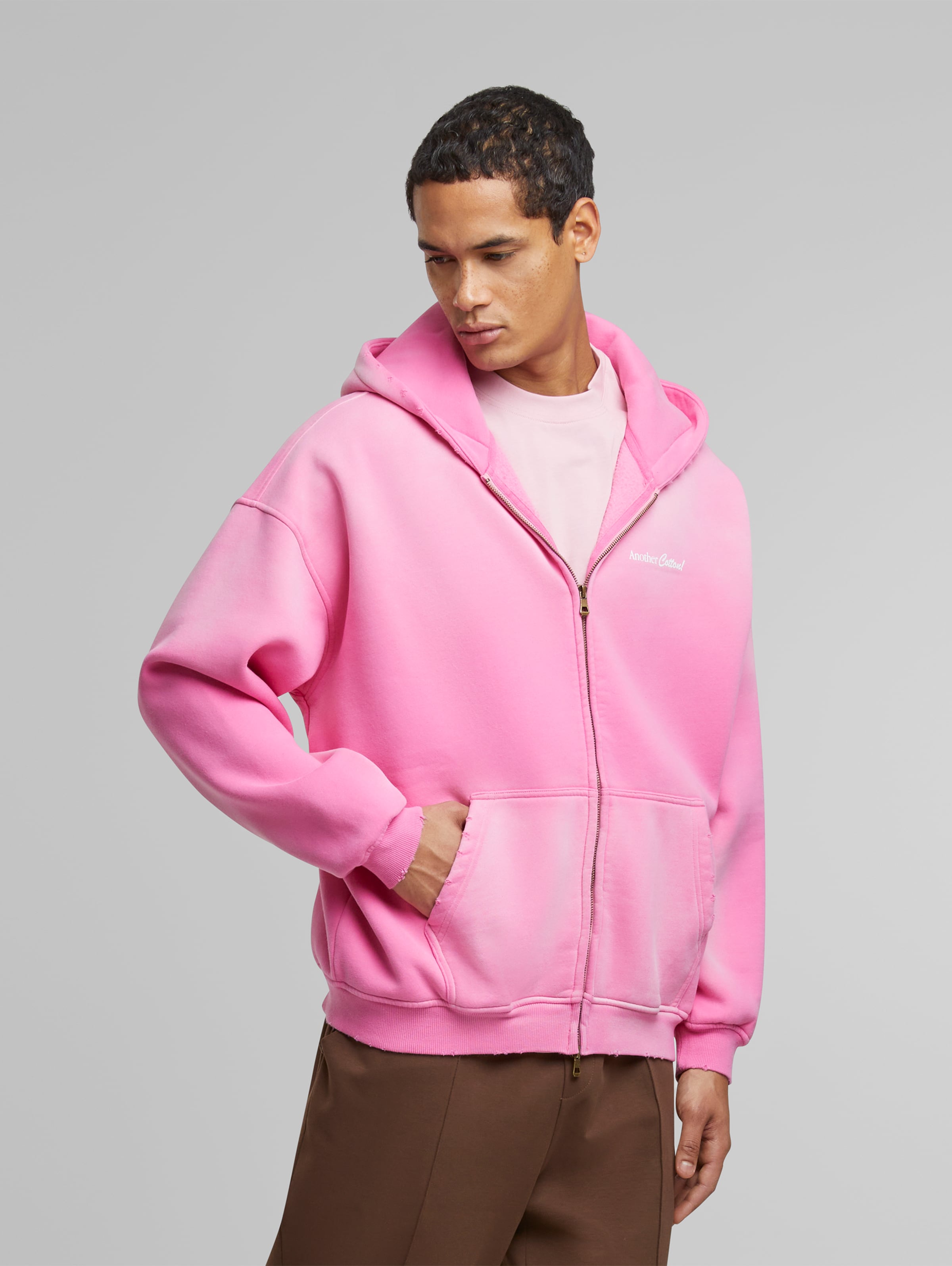 Another Cotton Lab Support Your Mental Oversized Zip Hoodie