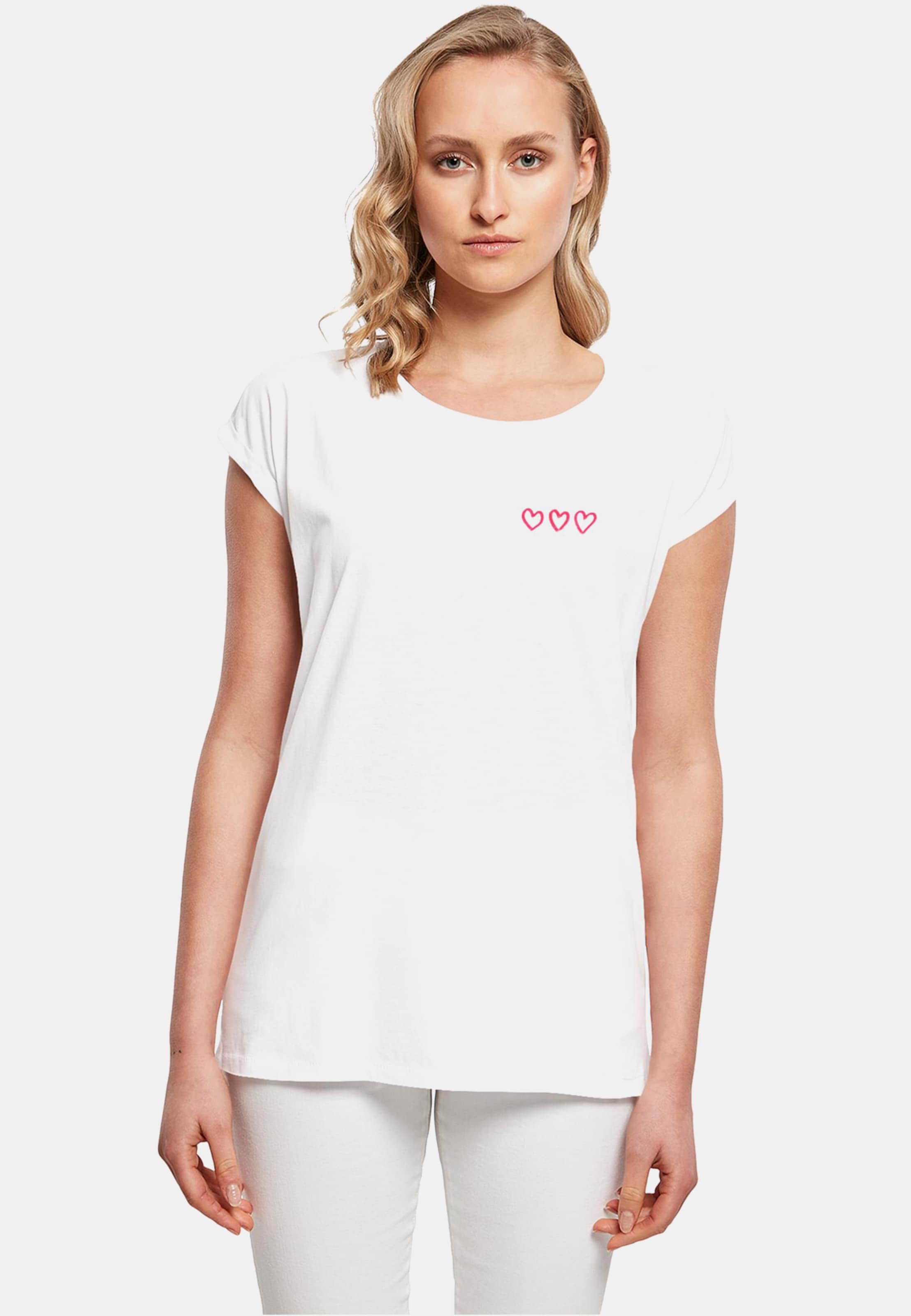 Mister Tee Three In A Row Ladies Extended Shoulder
