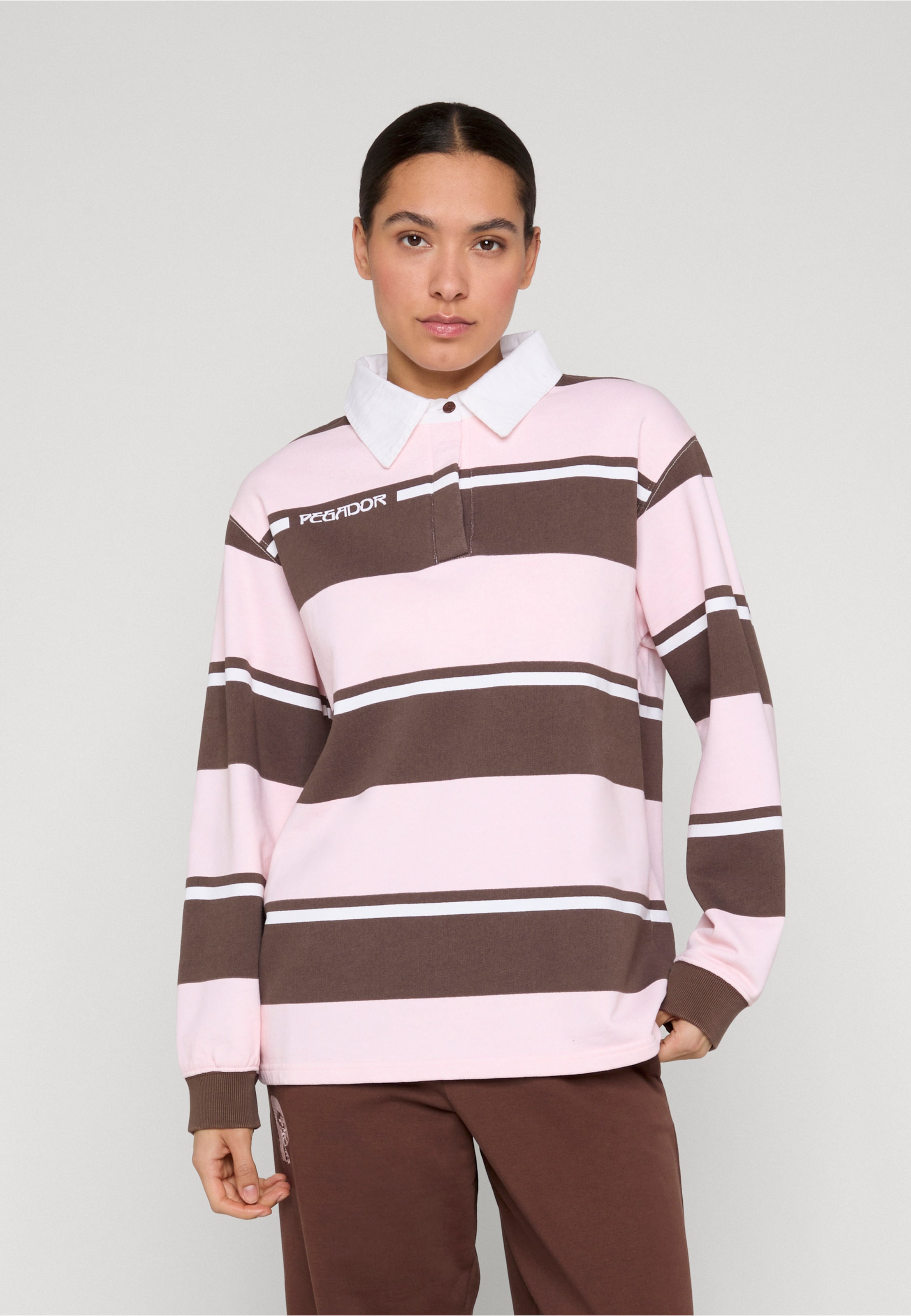 PEGADOR Morella Striped Polo Sweater