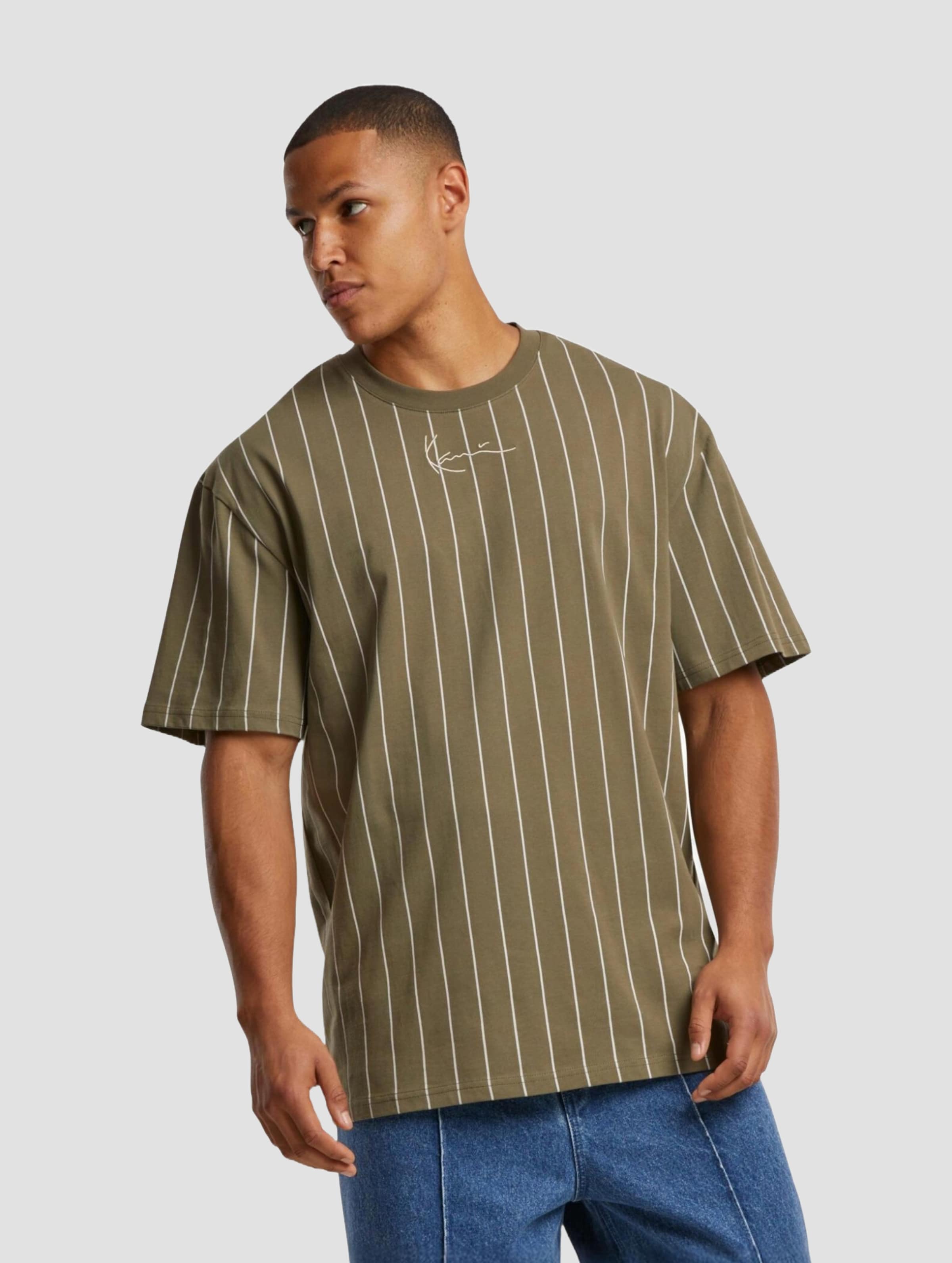 Karl Kani Small Signature Essential Pinstripe T-Shirt