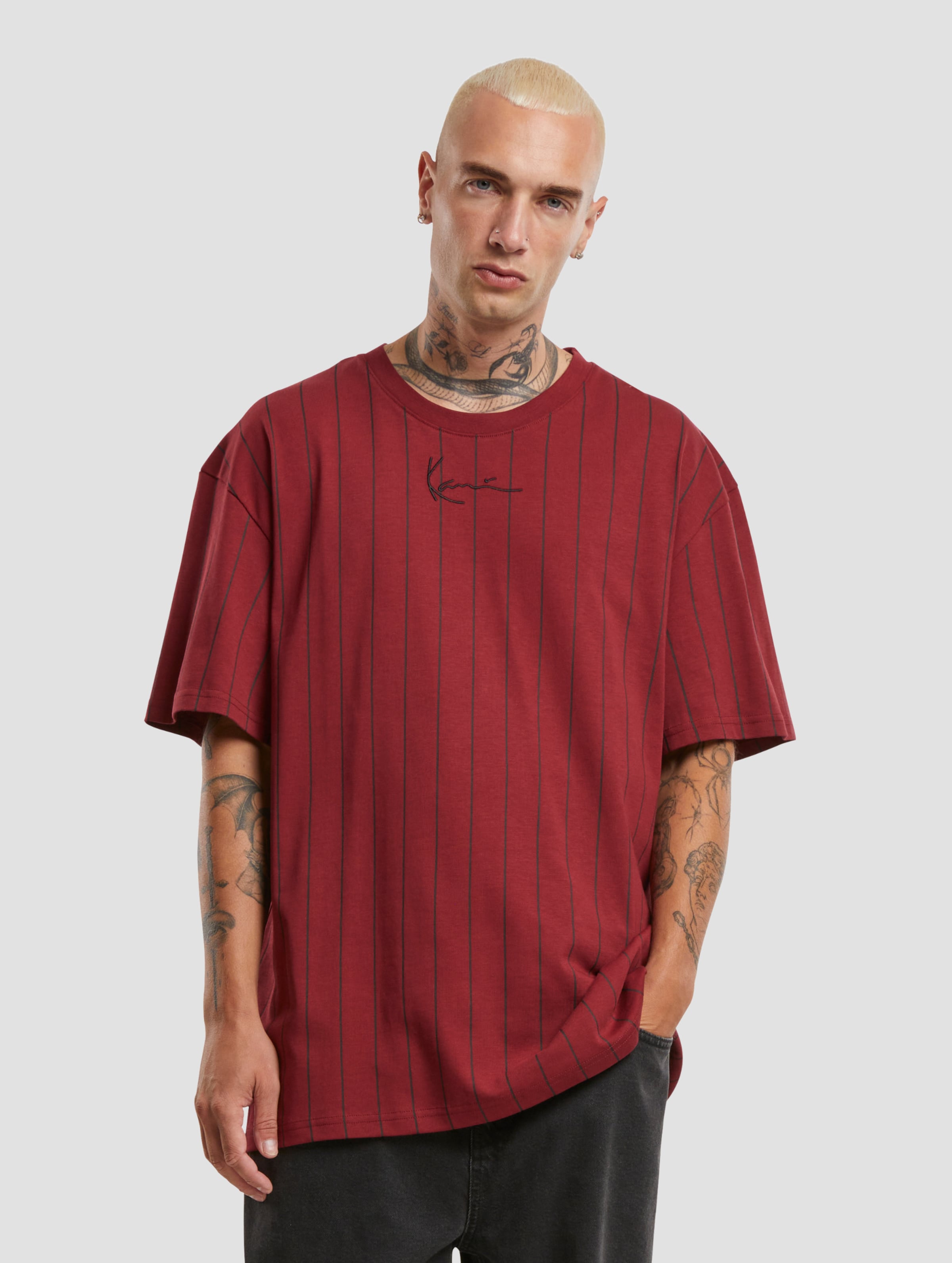 Karl Kani Small Signature Essential Pinstripe T-Shirt