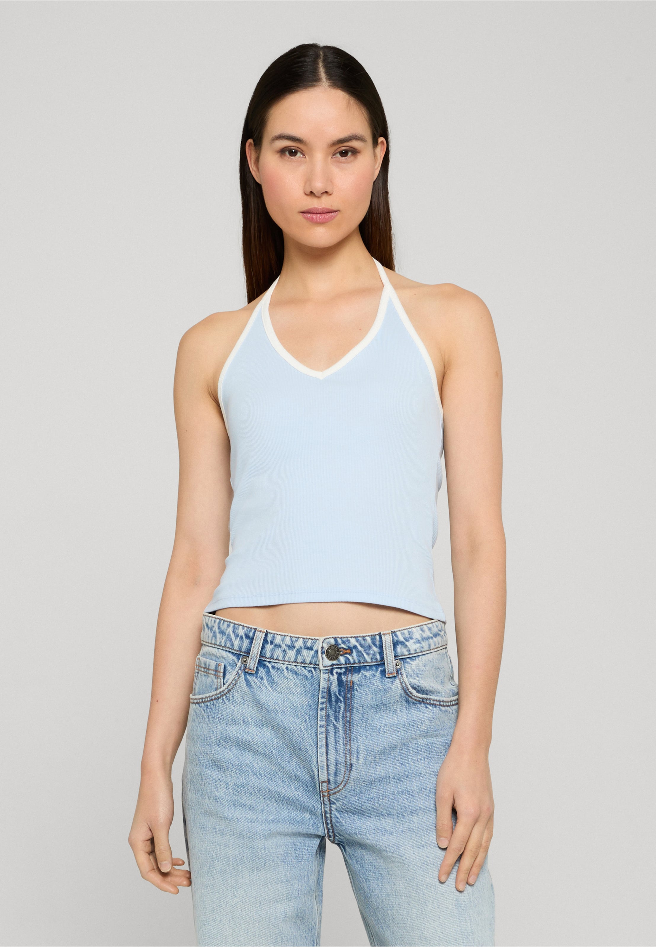 Urban Classics Ladies Contrast Piping Neckholder Top