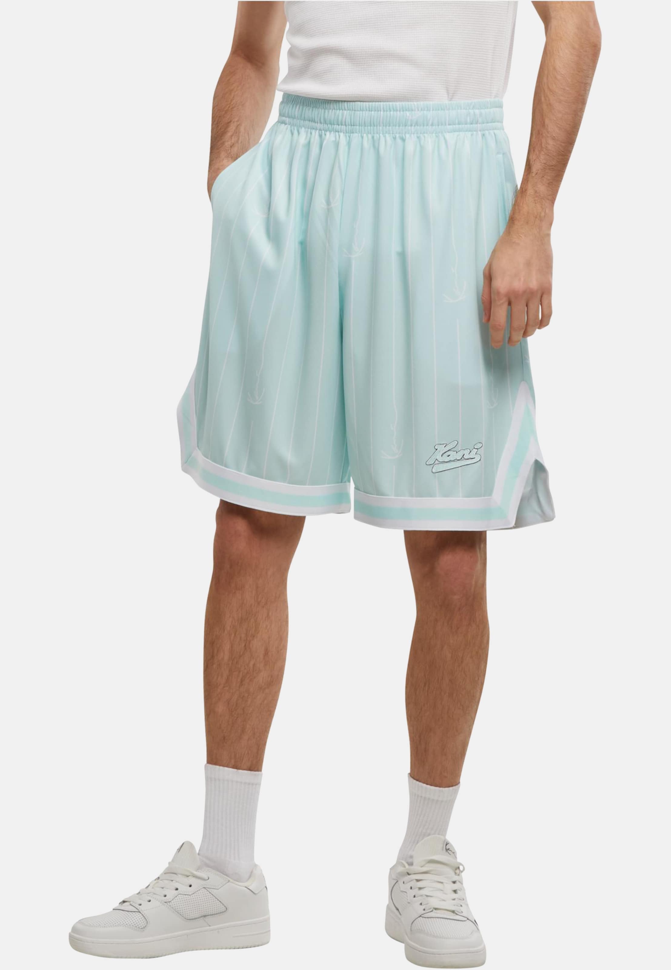 Karl Kani Small Varsity Logo Pinstripe Mesh Short