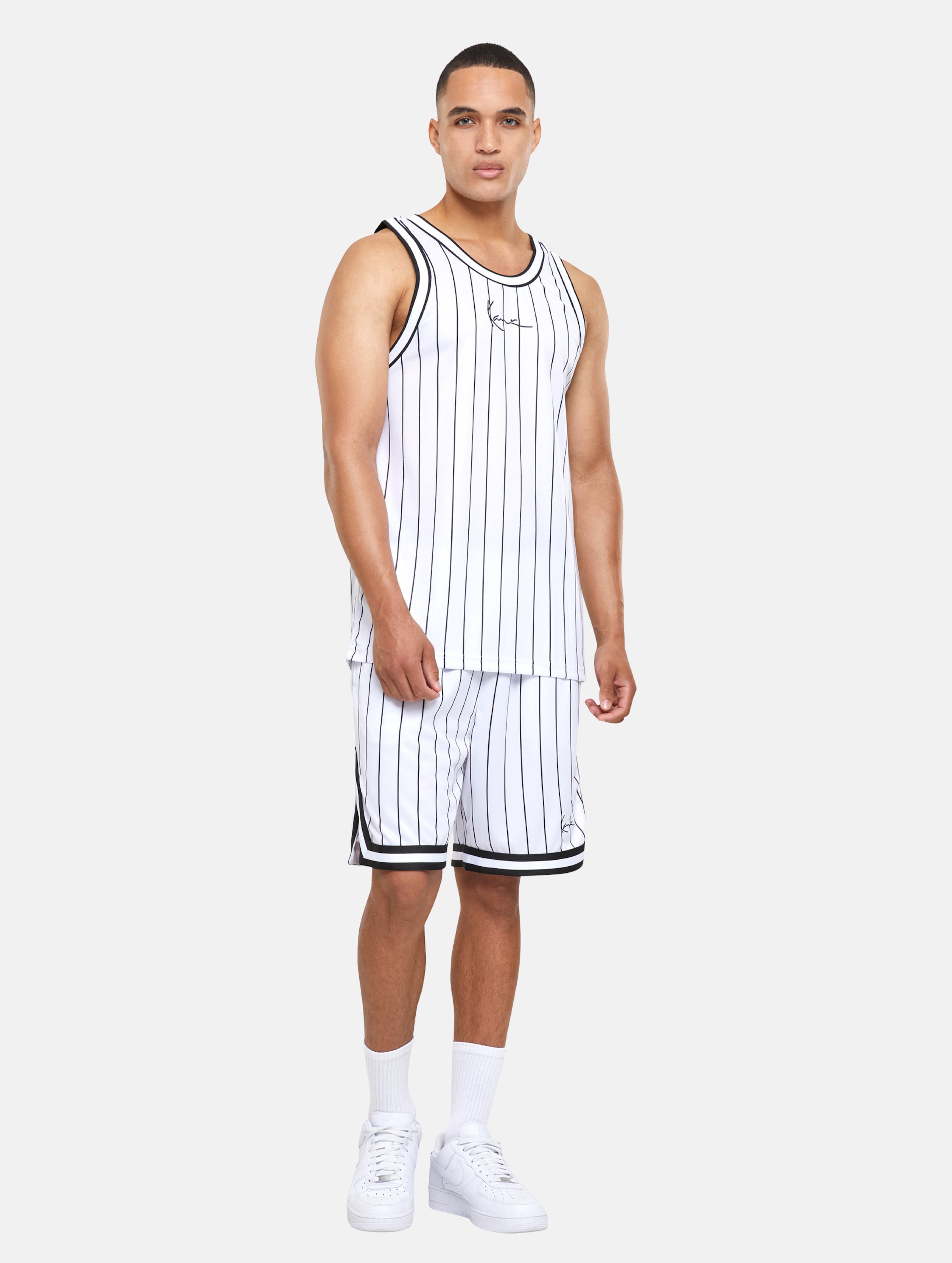 Karl Kani KK Small Signature Pinstripe Basketball Tank and Short Set