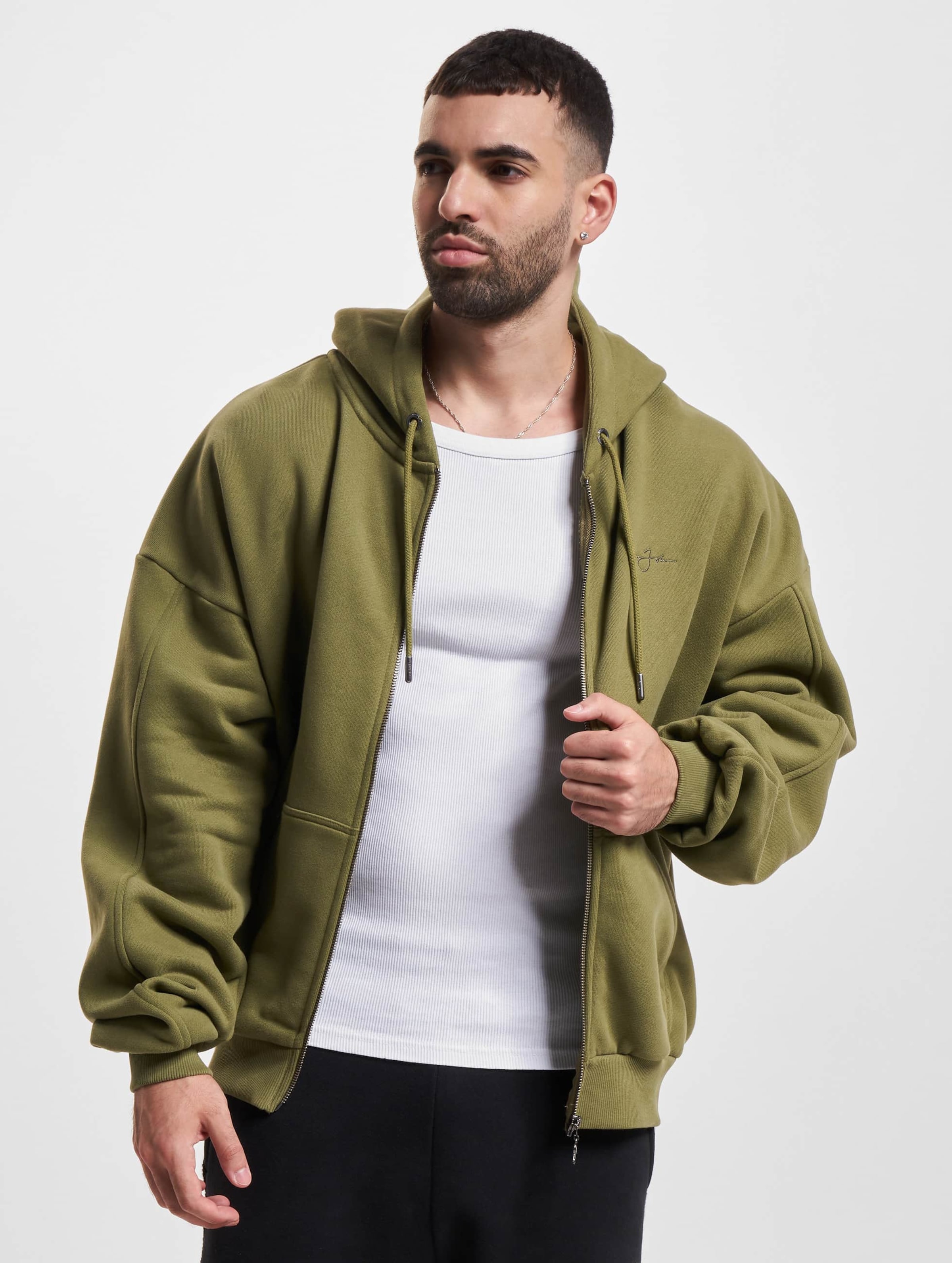Sean John JM233-003-1 SJ Script Logo Backprint Peached Zip Hoodie