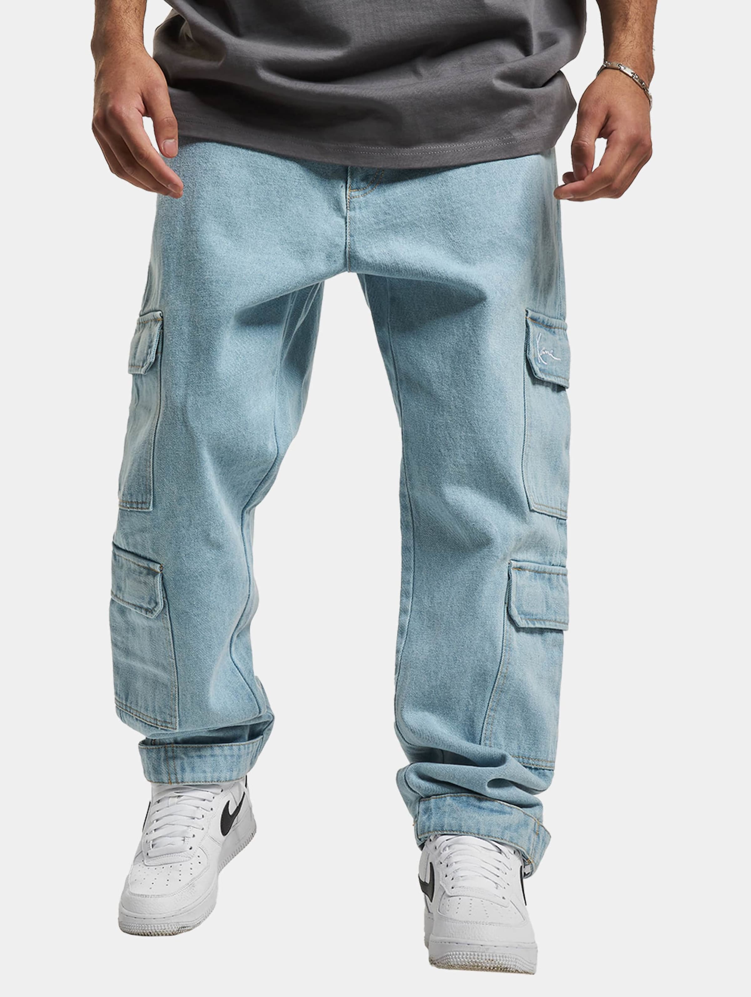 Karl Kani KM232-029-1 KK Small Signature Tapered Cargo Denim Pants