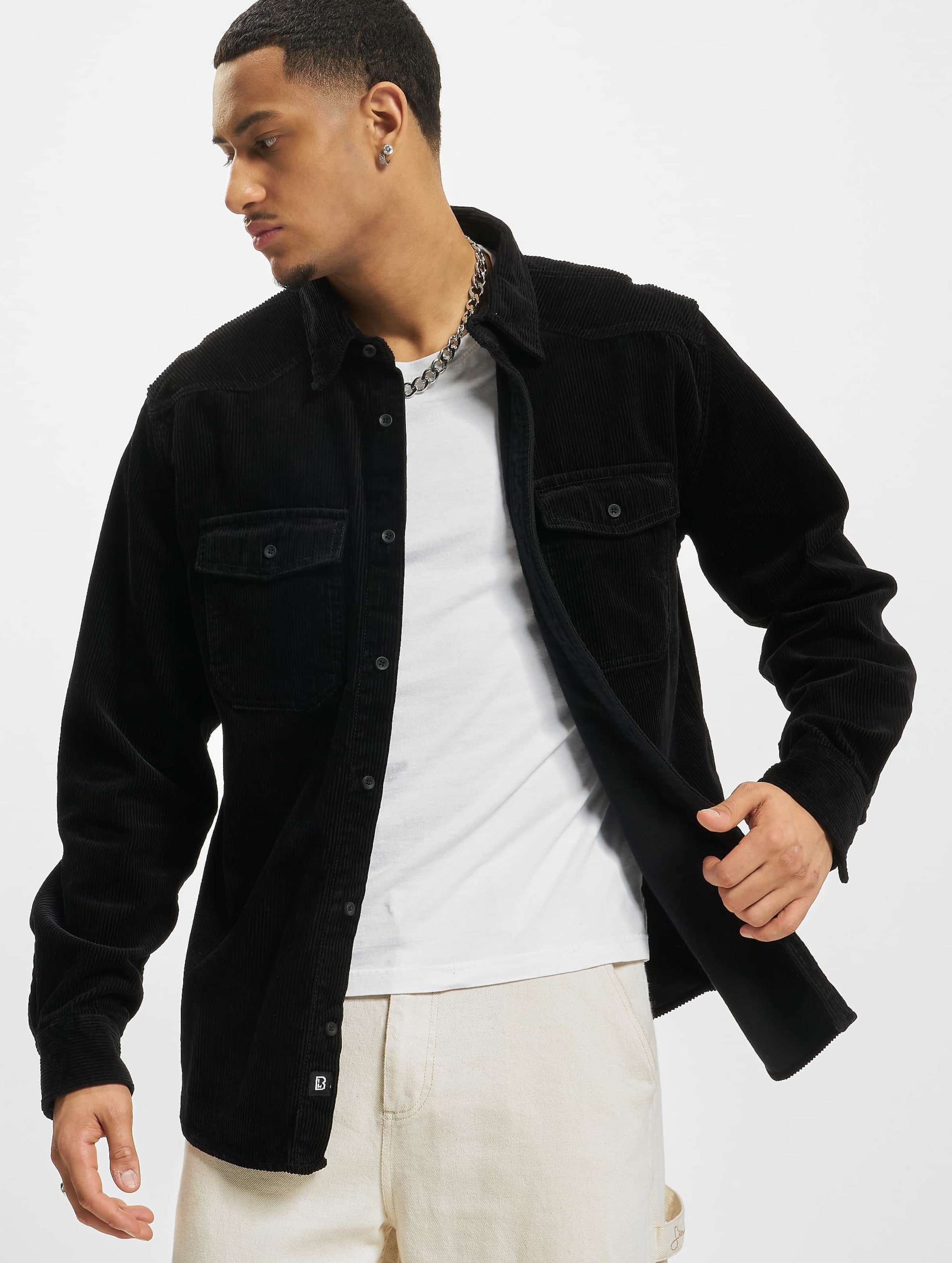 Brandit Corduroy Classic Shirt Long Sleeve
