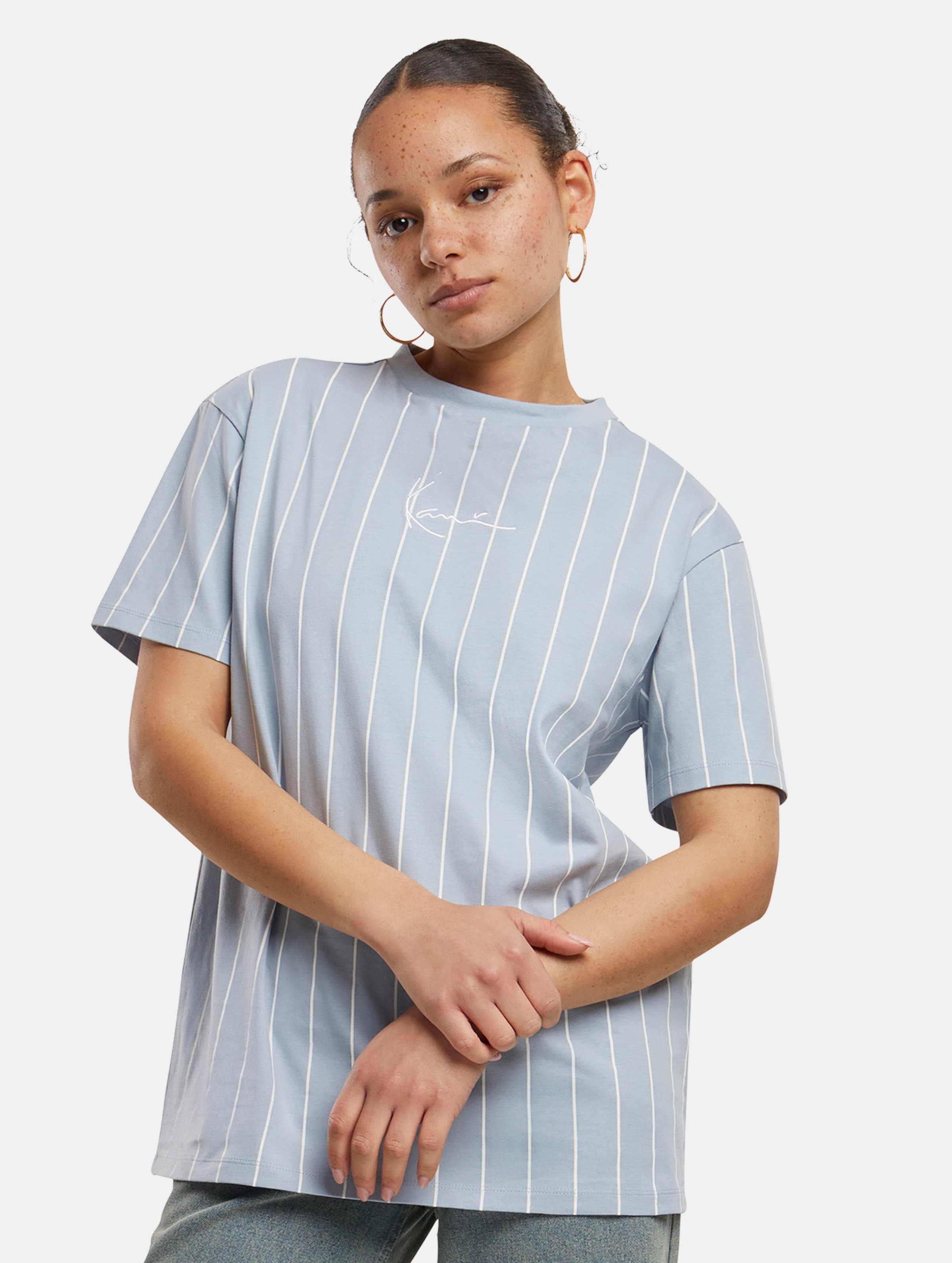 Karl Kani Small Signature Essential Pinstripe Oversized T-Shirt