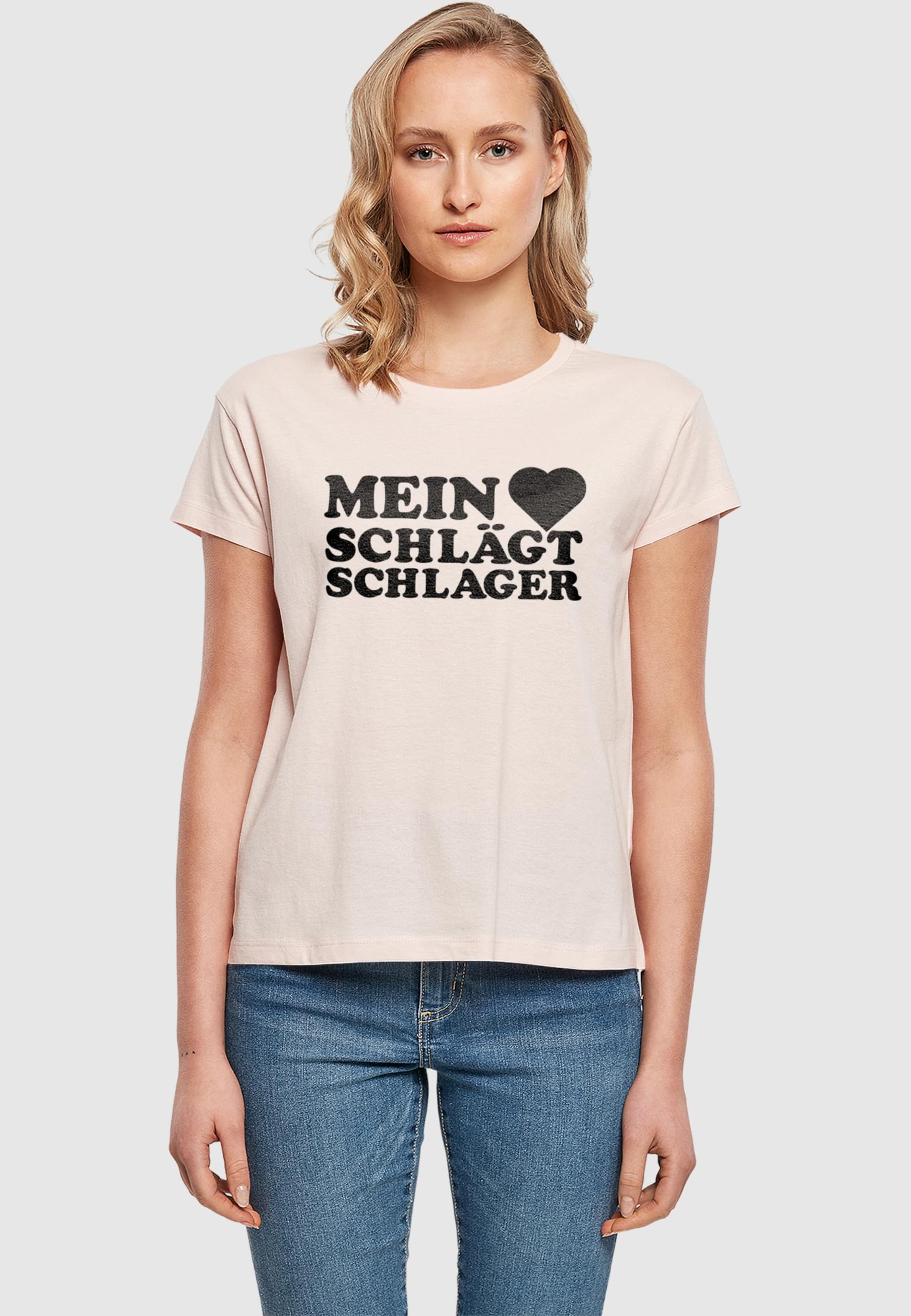 Merchcode Ladies MHSS Logo Schwarz T-Shirt