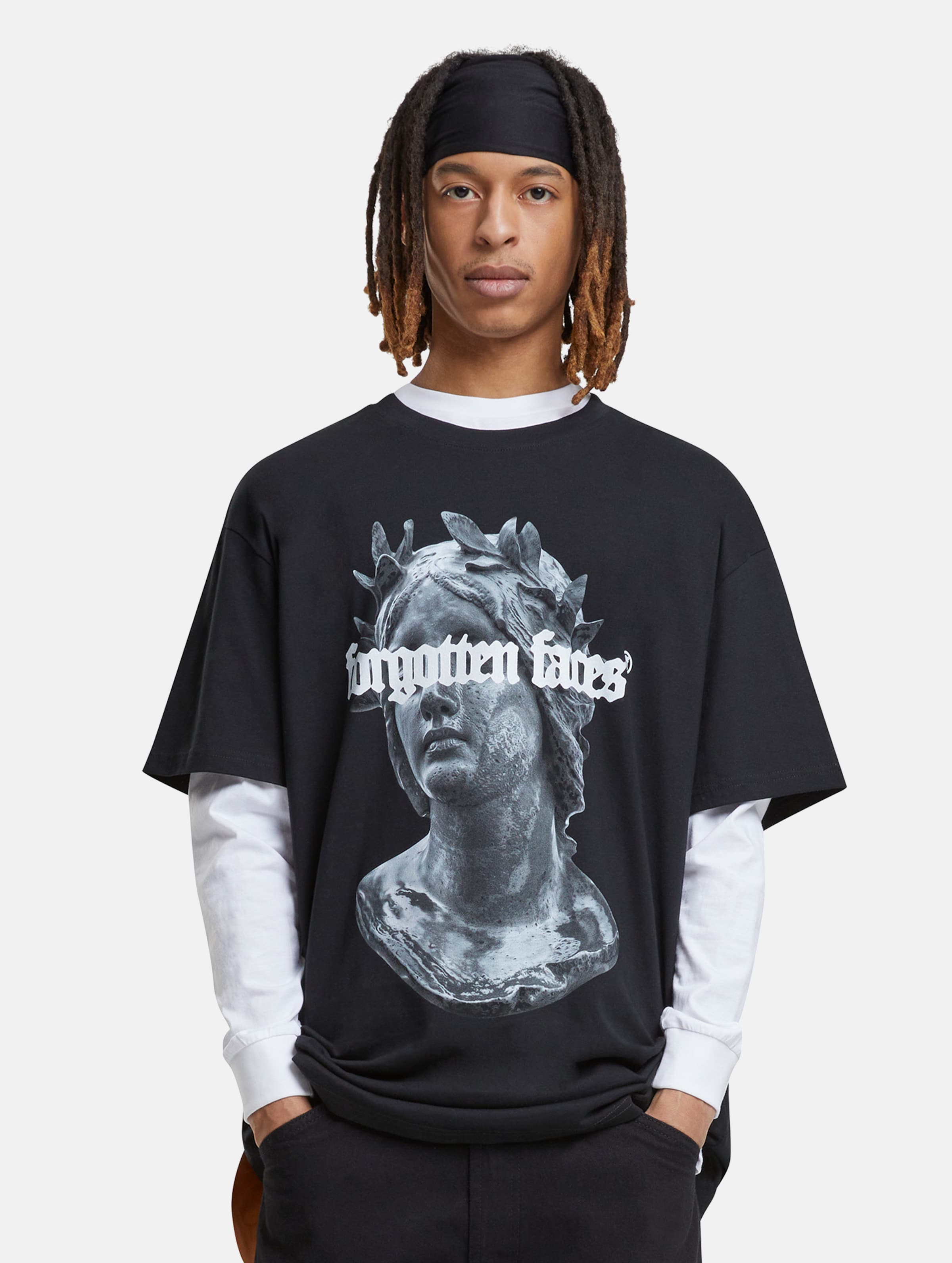 Forgotten Faces Fading Logo Statue Oversize T-Shirt
