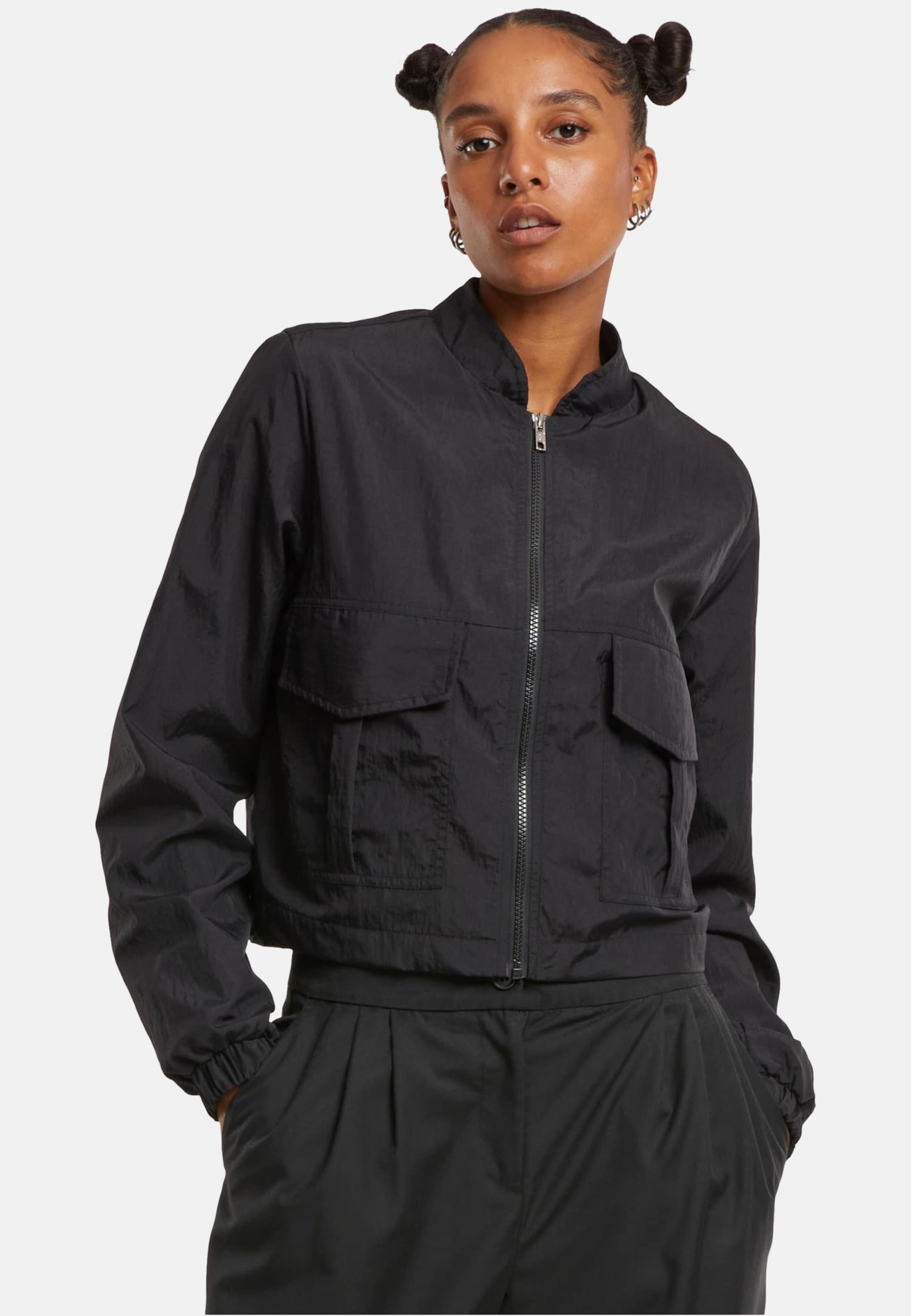 Urban Classics Ladies Short Crinkle Nylon Jacket