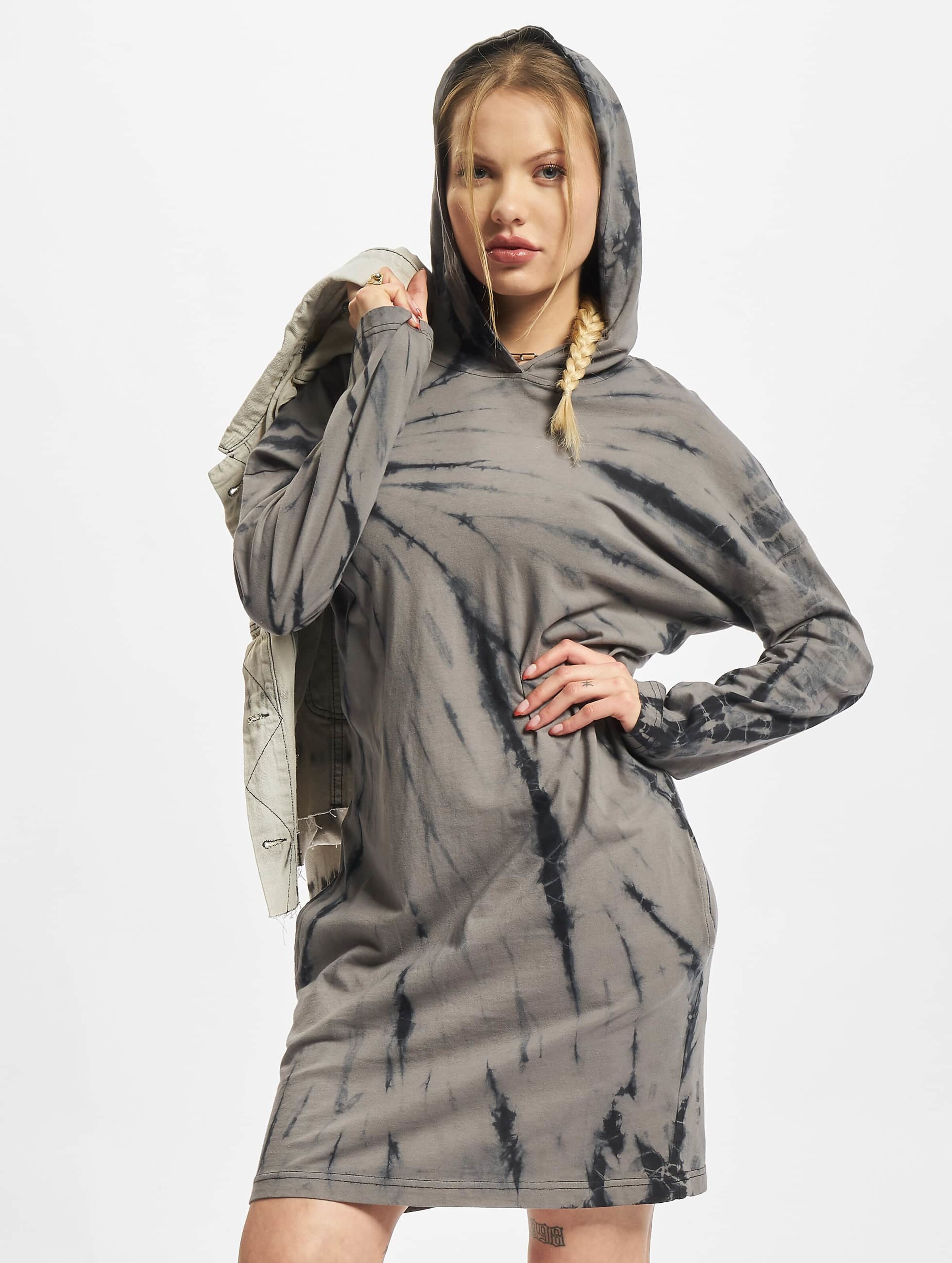 Urban Classics Ladies Oversized Tie Dye Hoody Dress