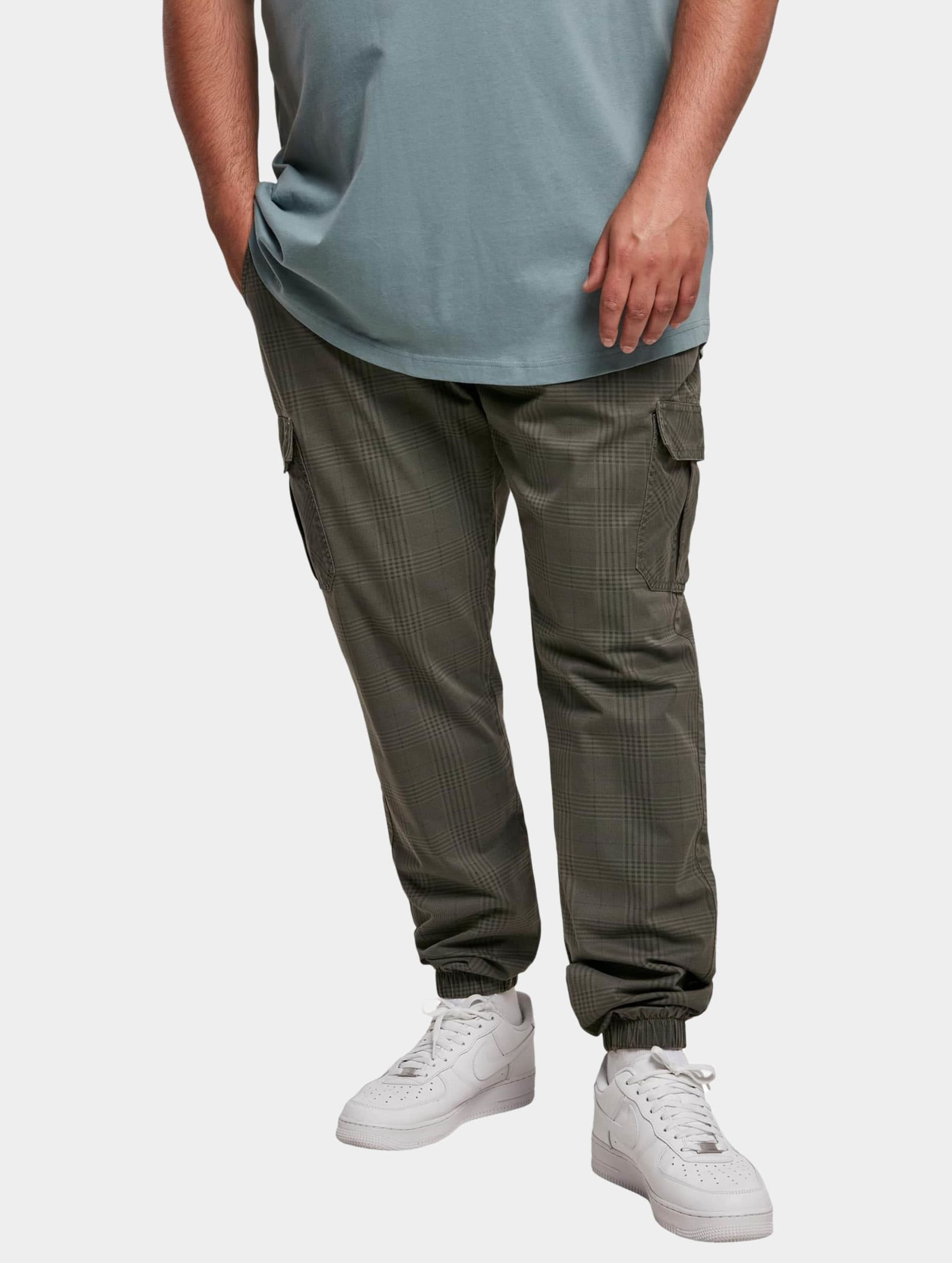 Urban Classics AOP Glencheck Cargo Jog Pants
