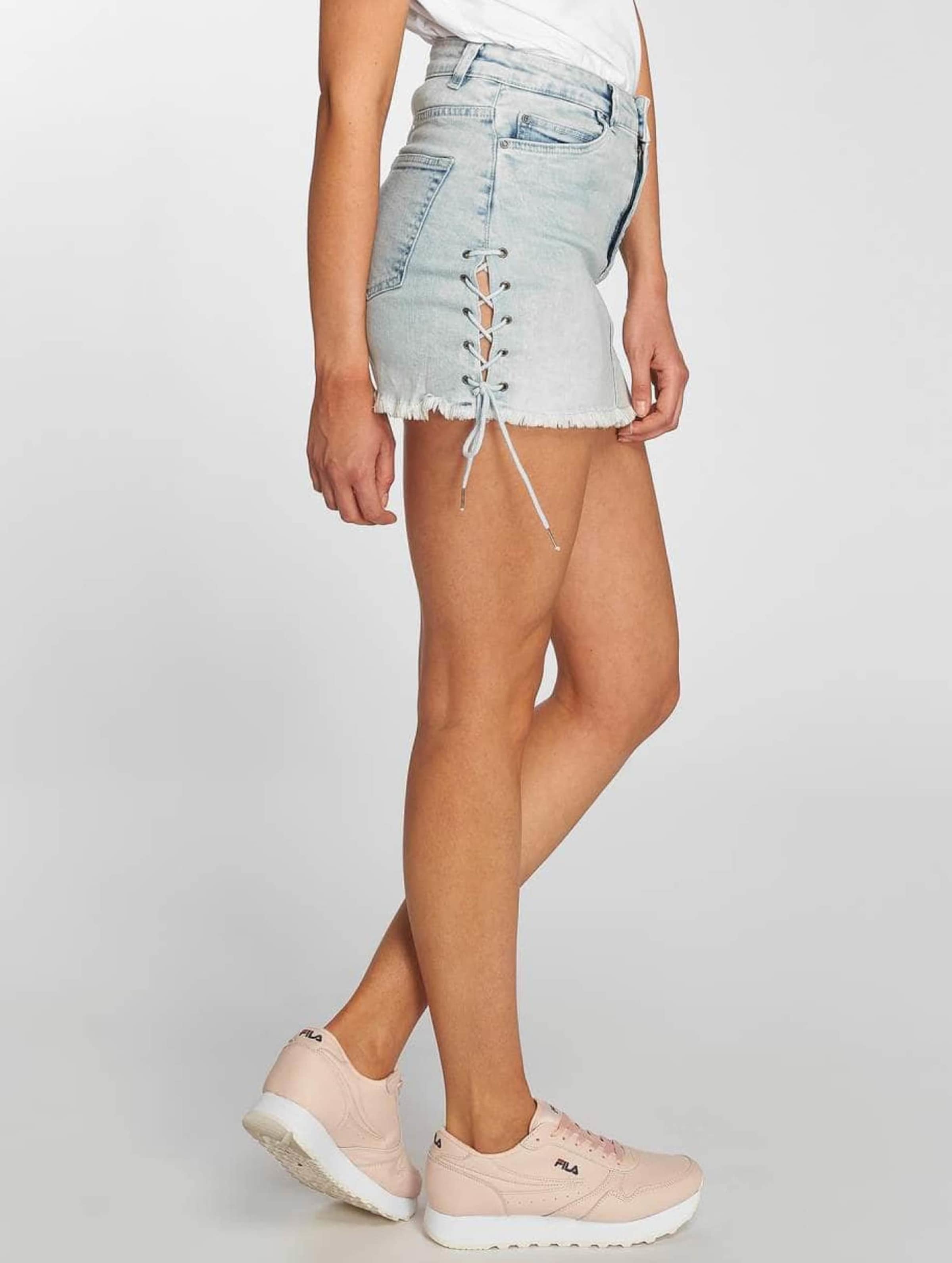 Urban Classics Ladies Denim Lace Up Skirt