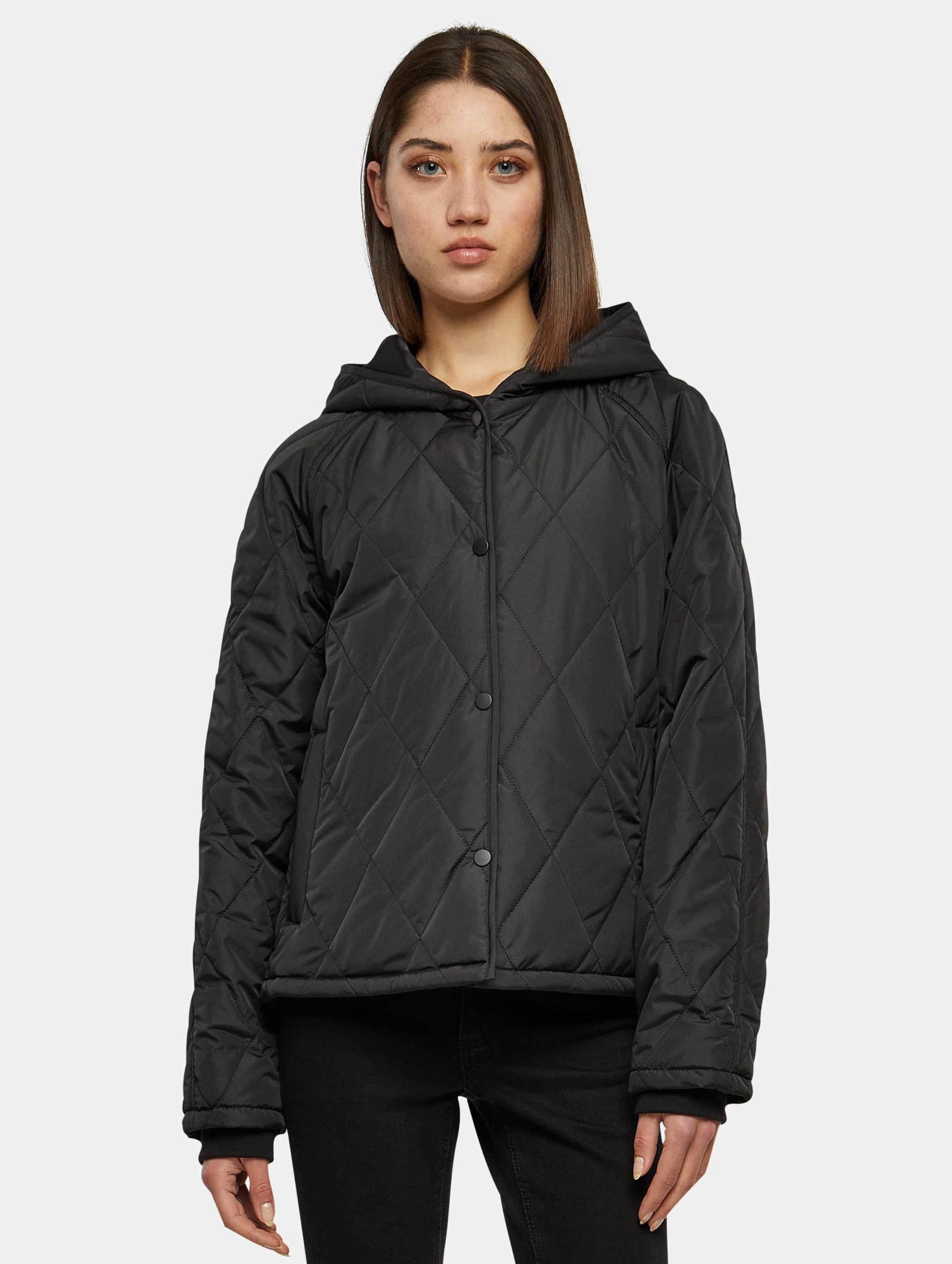 Urban Classics Ladies Oversized Diamond Quilted Hooded Jacket