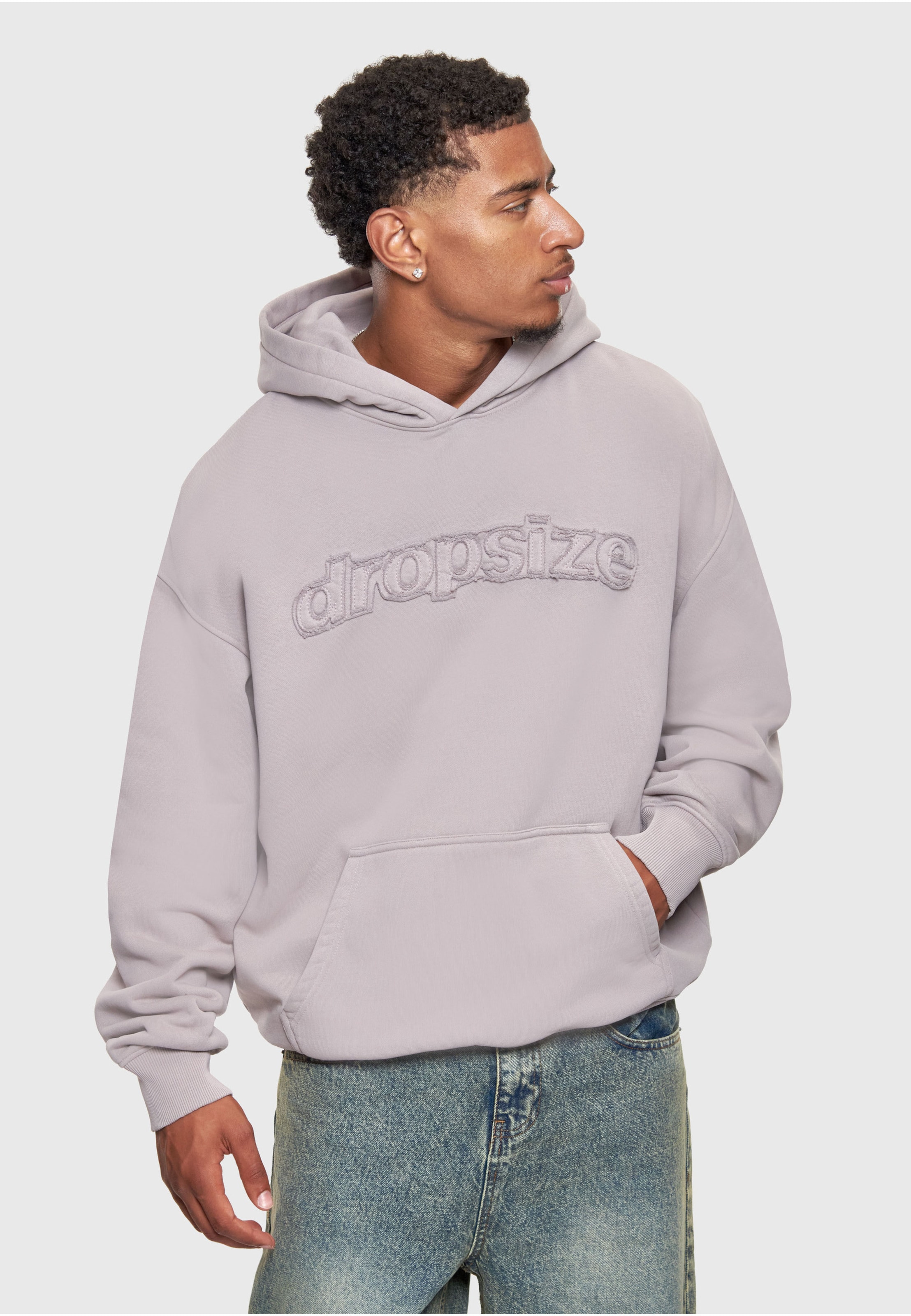 Dropsize DOUBLE LAYER EMBO PATCH HOODIE
