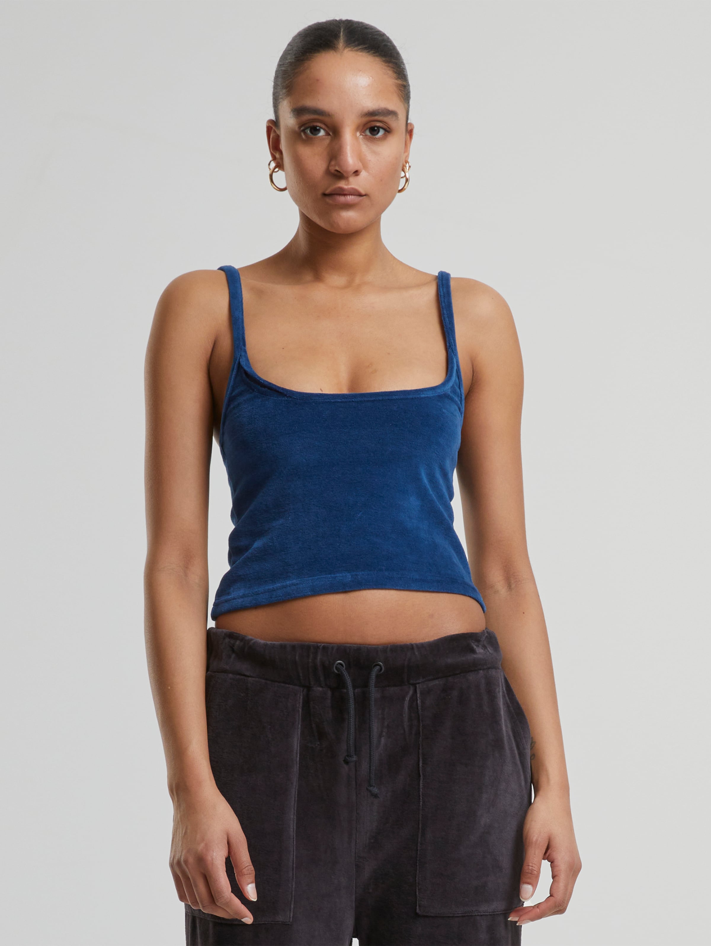 Urban Classics Ladies Short Velvet Top