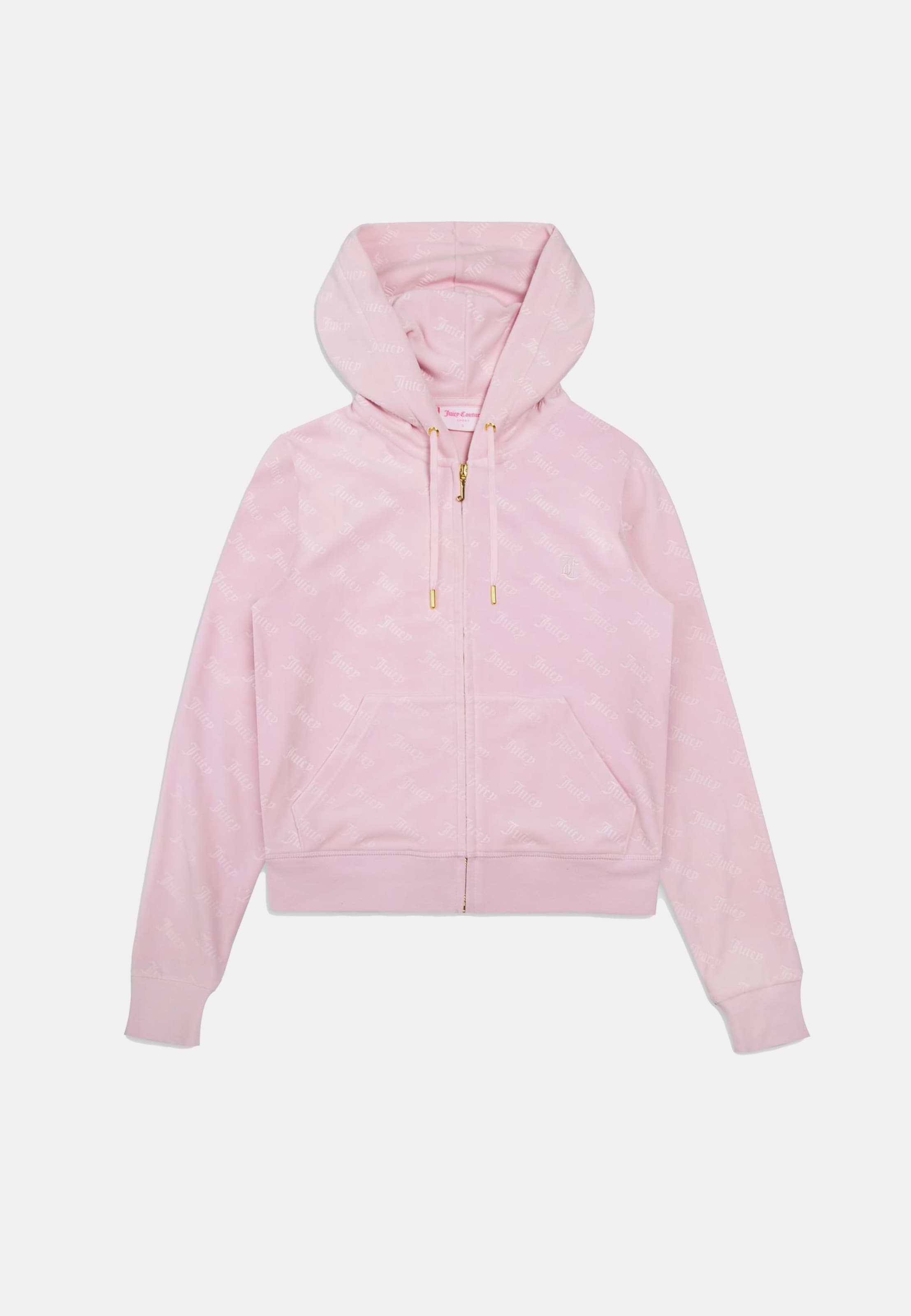 Juicy Couture GIGI DEBOSSED VELOUR ZIP HOODIE