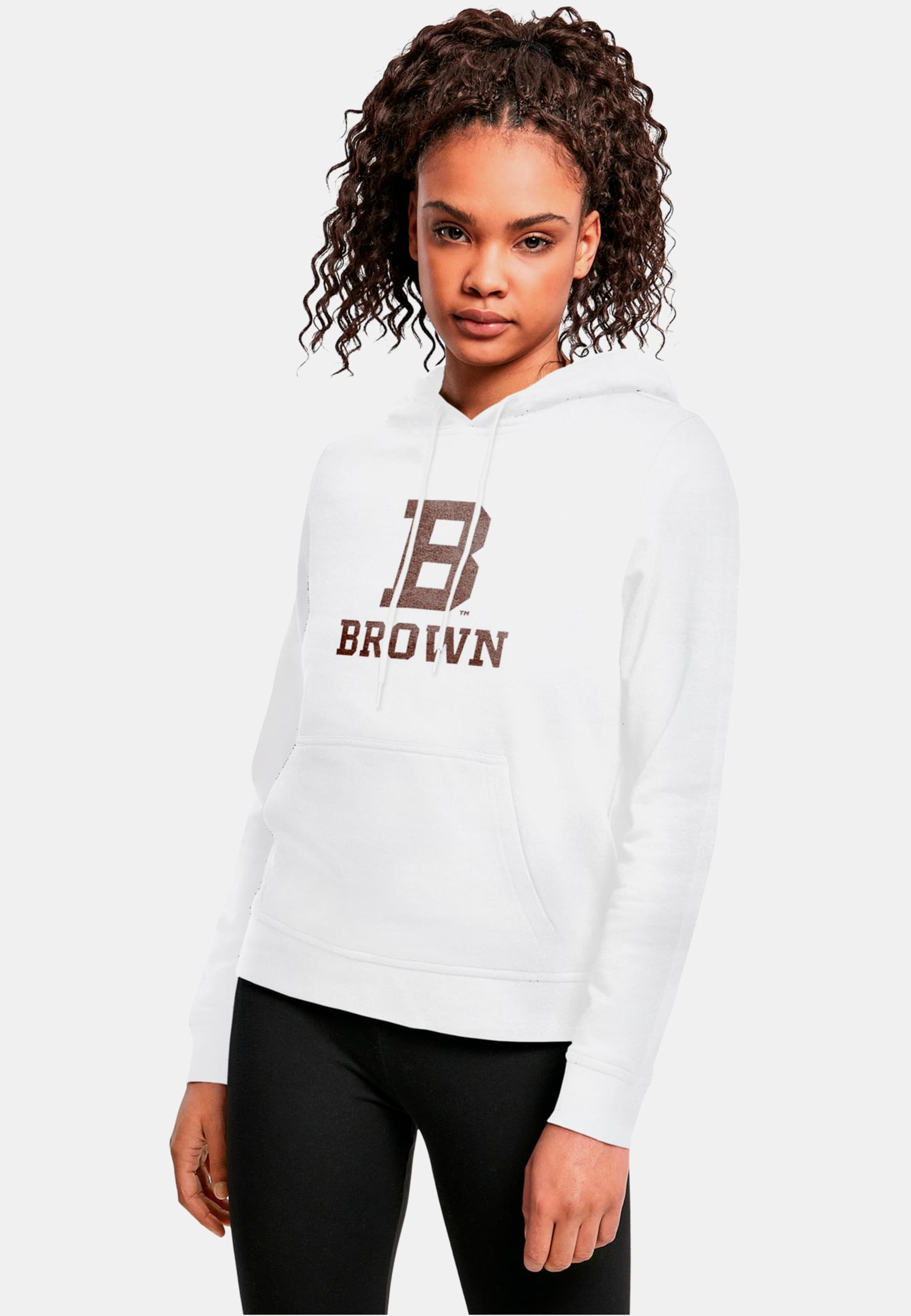 Merchcode Ladies Brown University - B Initial Basic Hoody