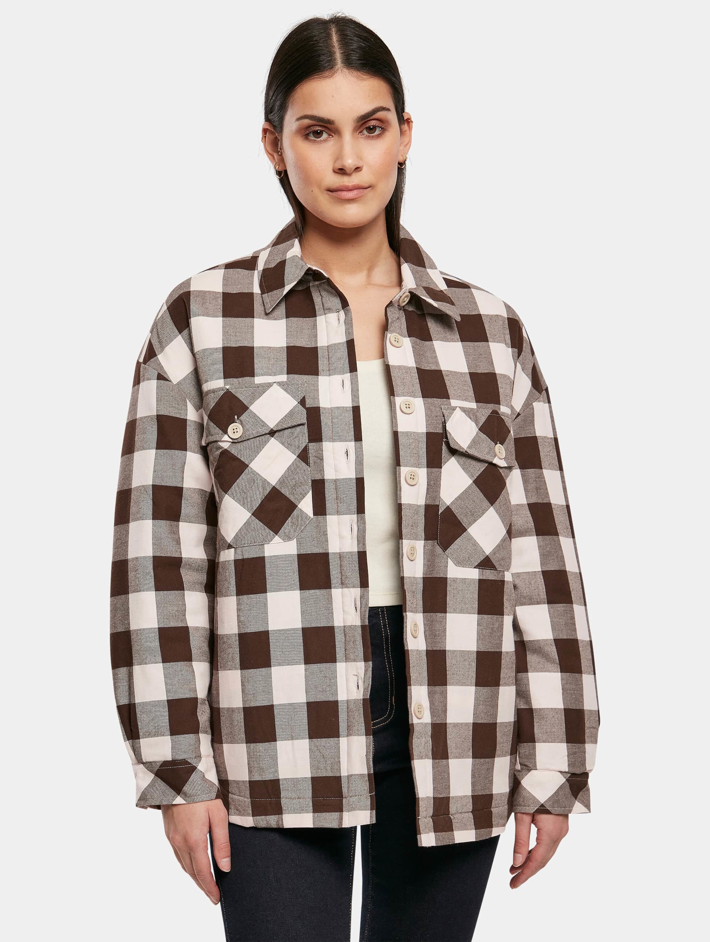 Urban Classics Ladies Flanell Padded Overshirt