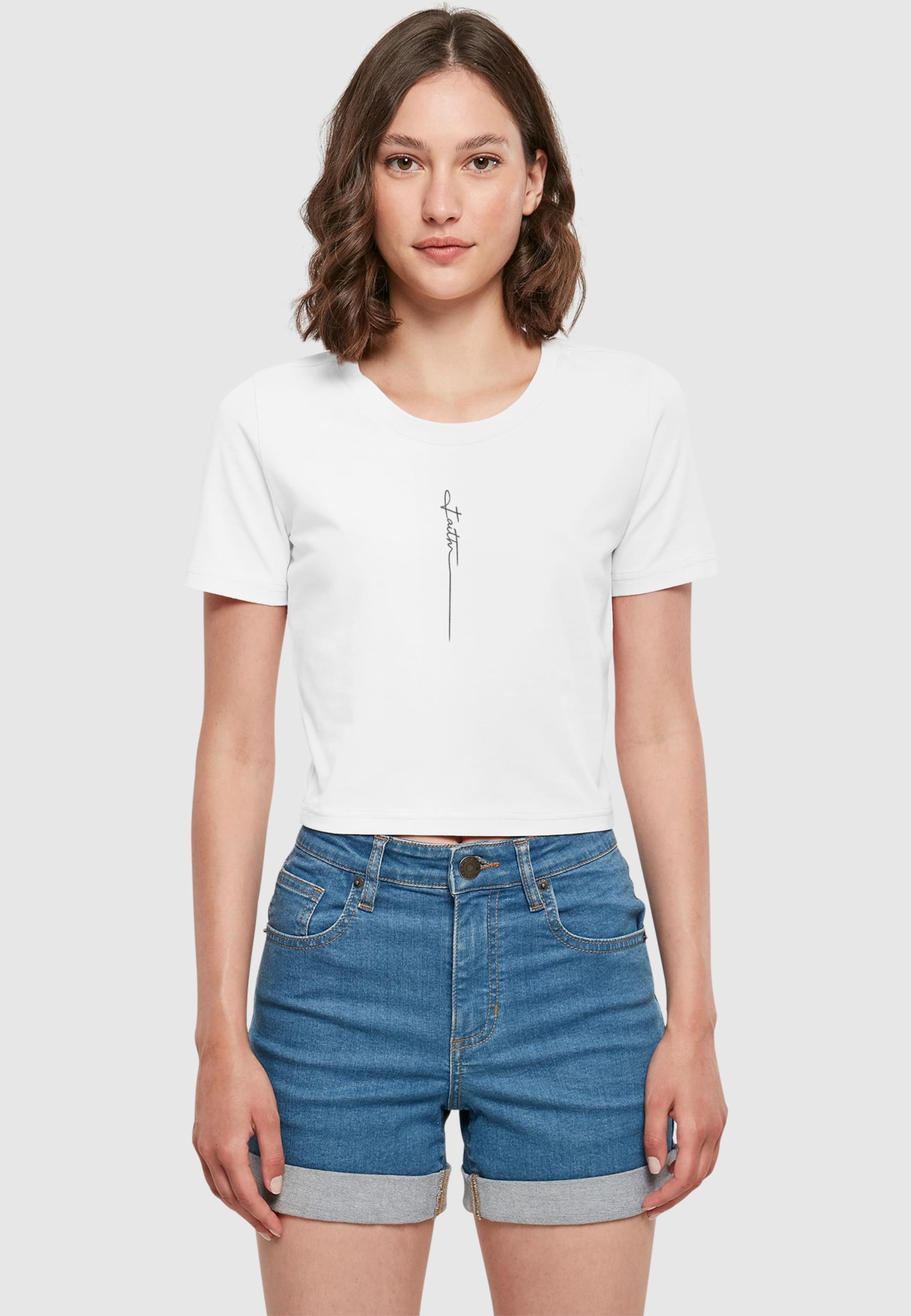 Merchcode Ladies Faith Cropped Tee