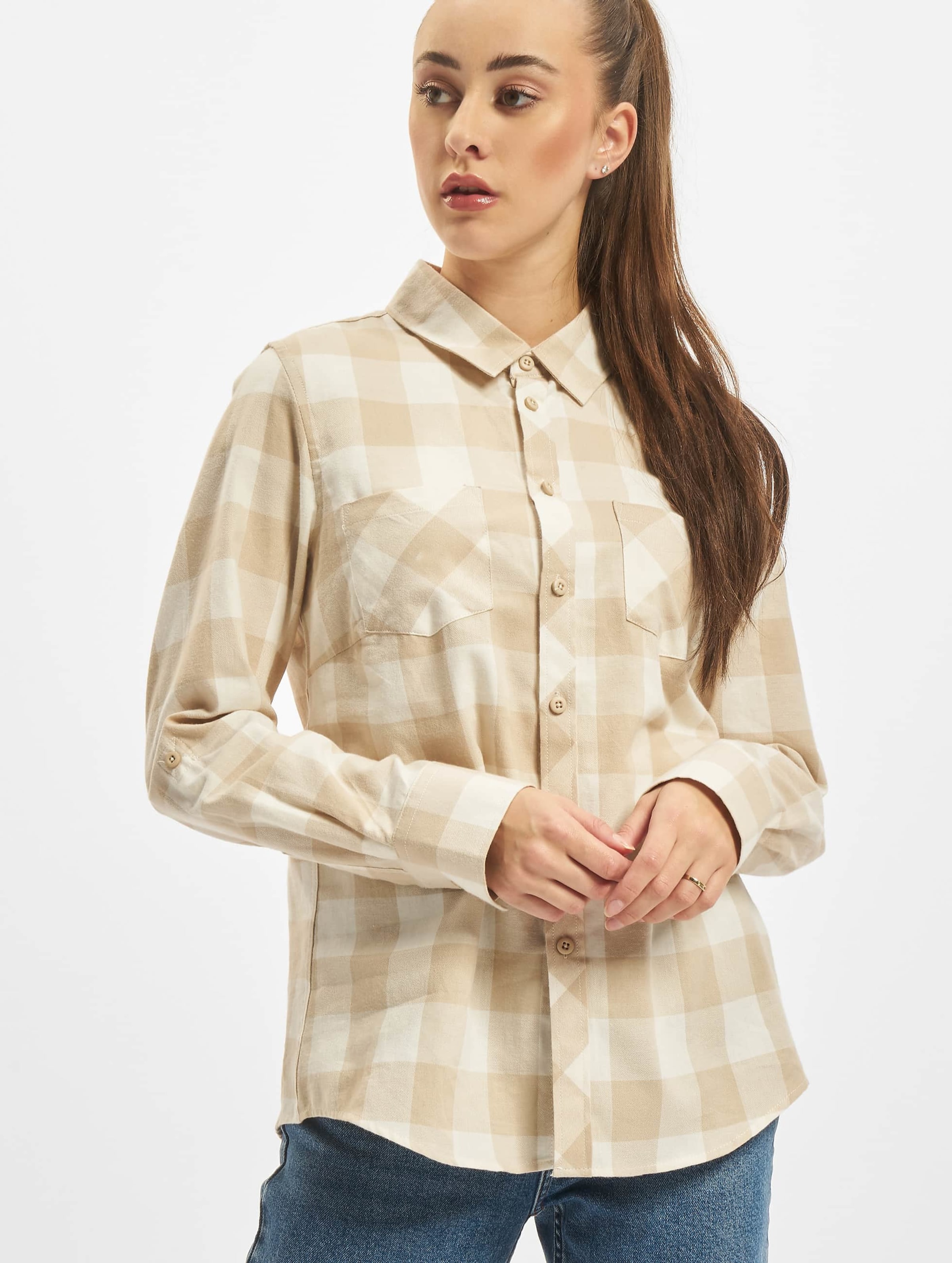 Urban Classics Ladies Turnup Checked Flanell Shirt