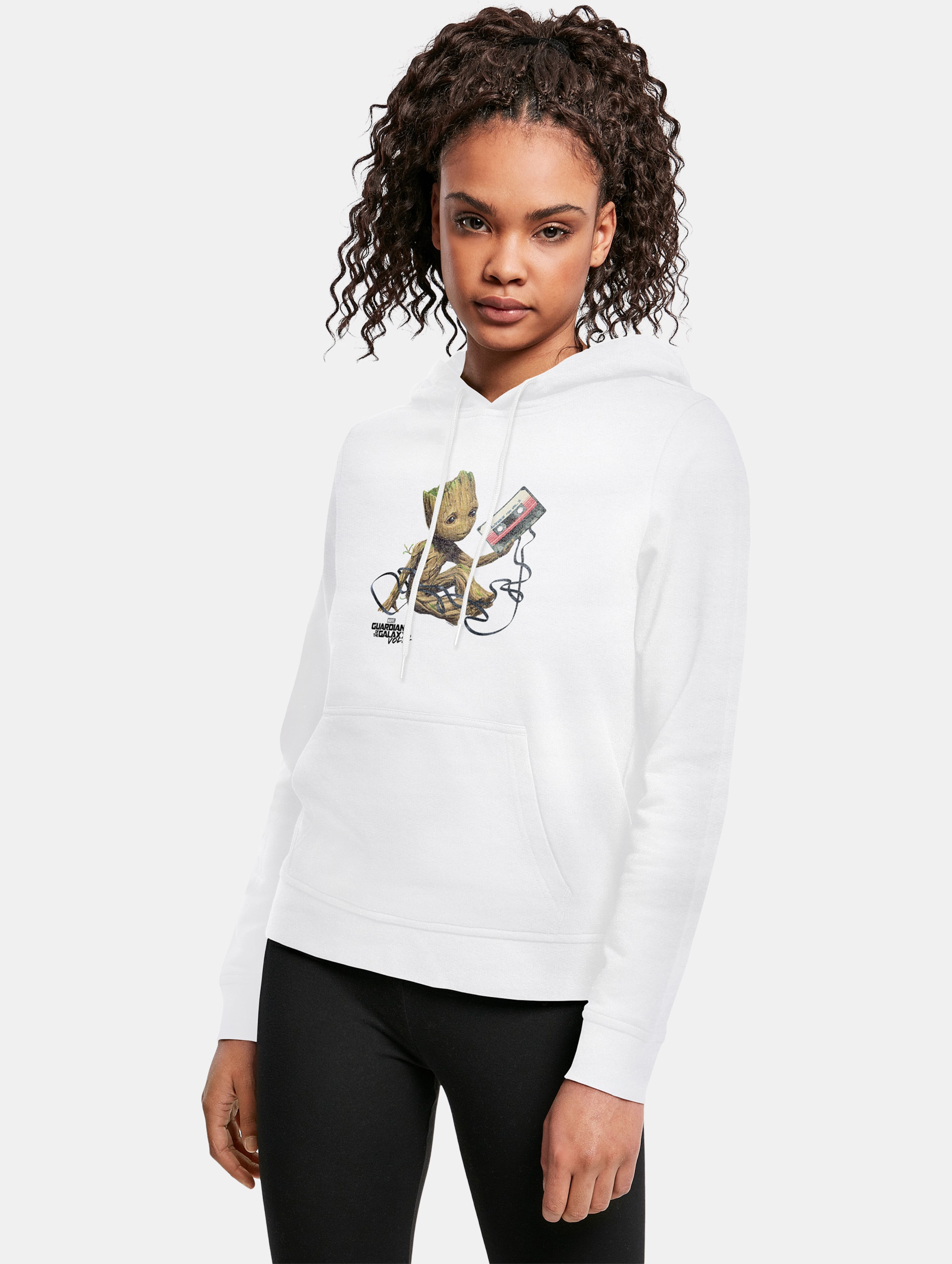 Absolute Cult Ladies Guardians Of The Galaxy Vol2 - Groot Tape Basic Hoody