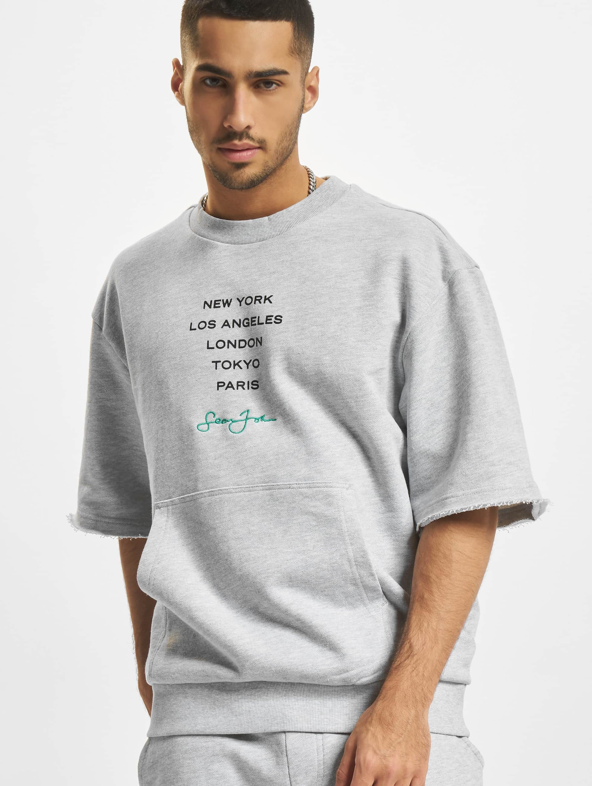 Sean John JM222-006-01 Classic Logo Short Sleeve Terry Crew