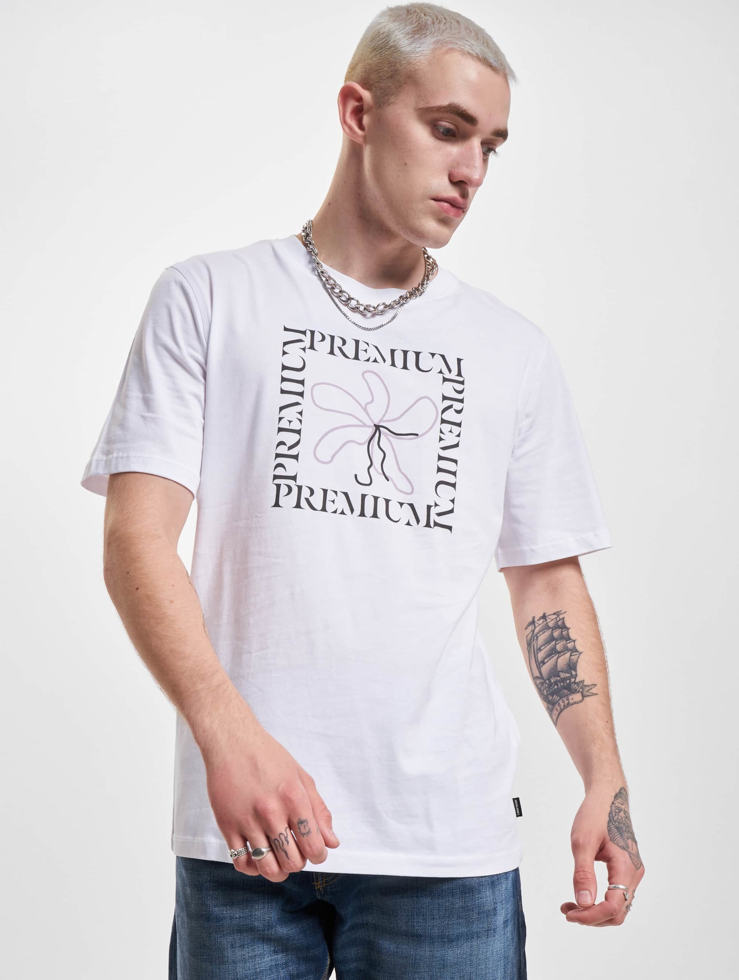 Jack & Jones Blanolan Print Crew Neck T-Shirt