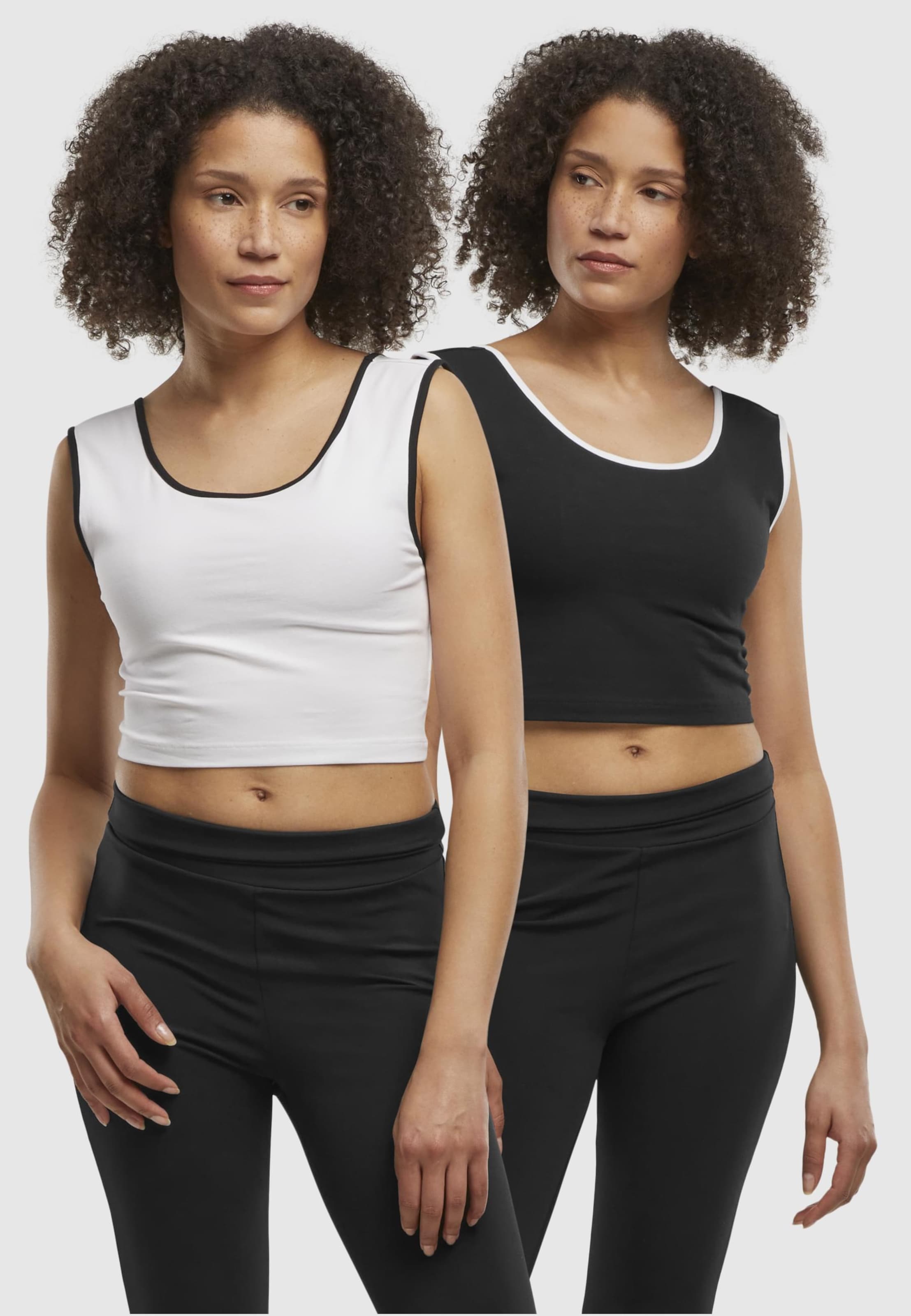 Urban Classics Ladies Contrast Cropped Top