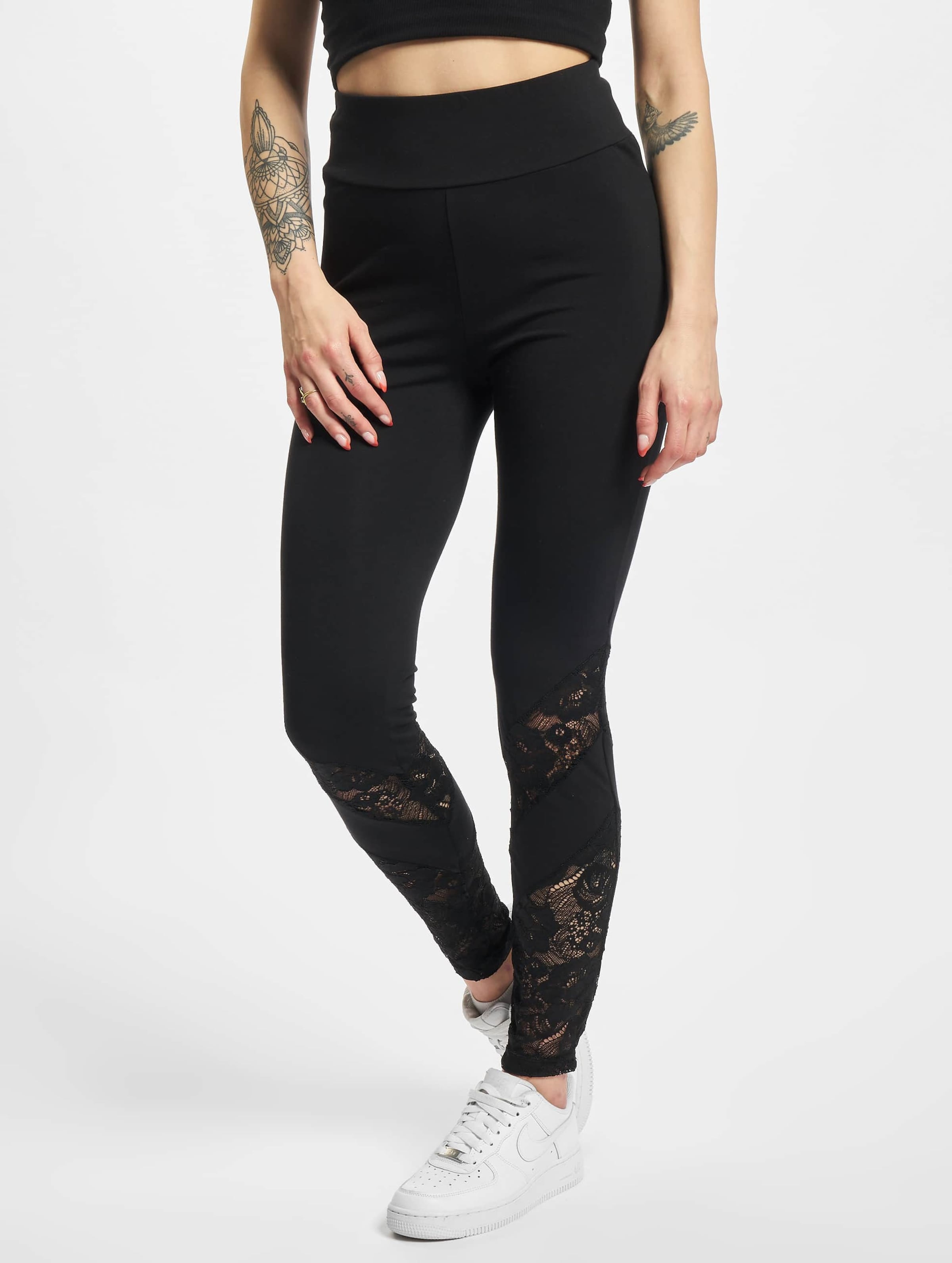 Urban Classics Ladies Highwaist Lace Inset Leggings