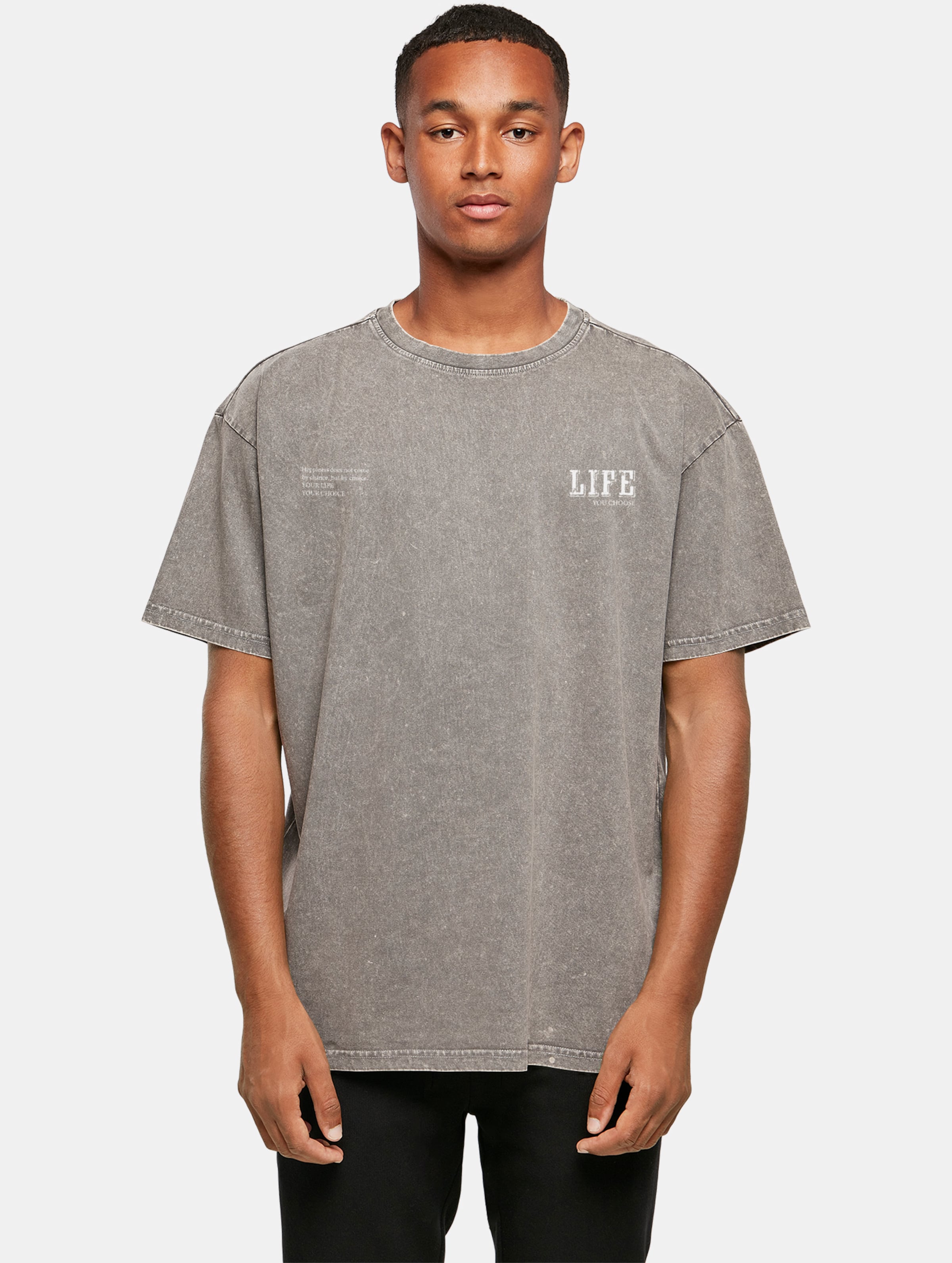 Merchcode Life Acid Washed Oversized Tee