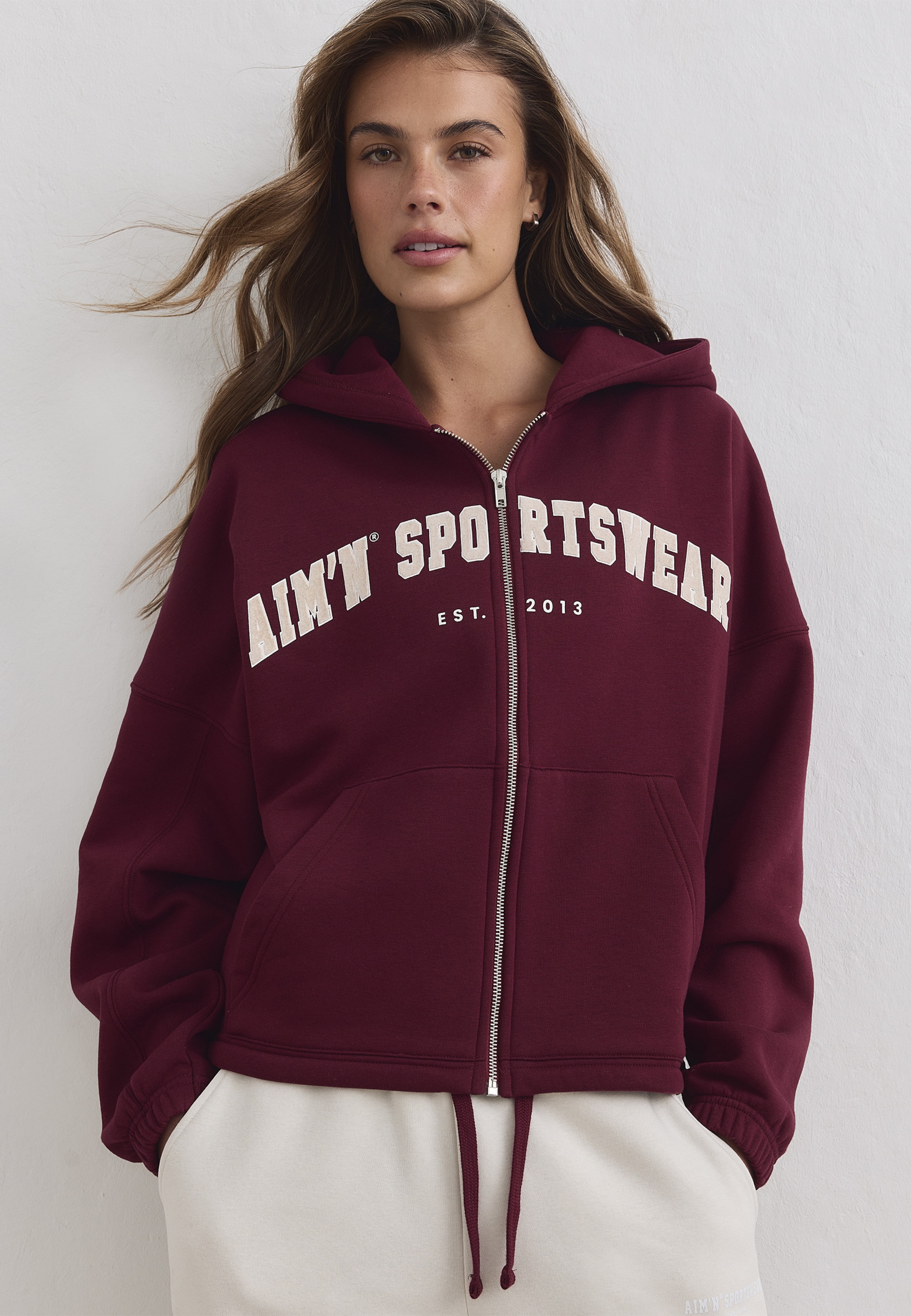 aimn Varsity Sweat Zip Hood