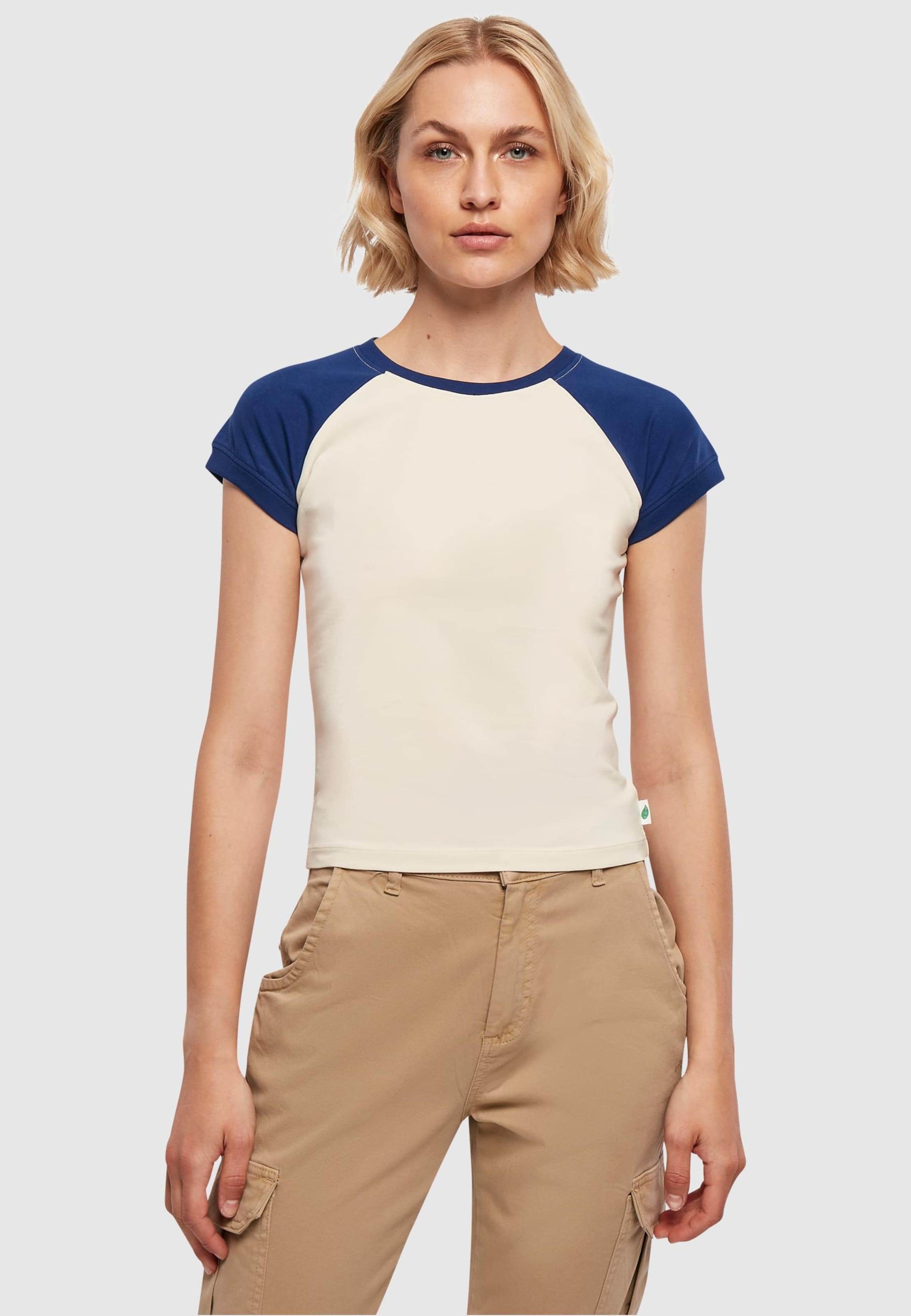 Urban Classics Ladies Essentials Stretch Short Retro Baseball Tee