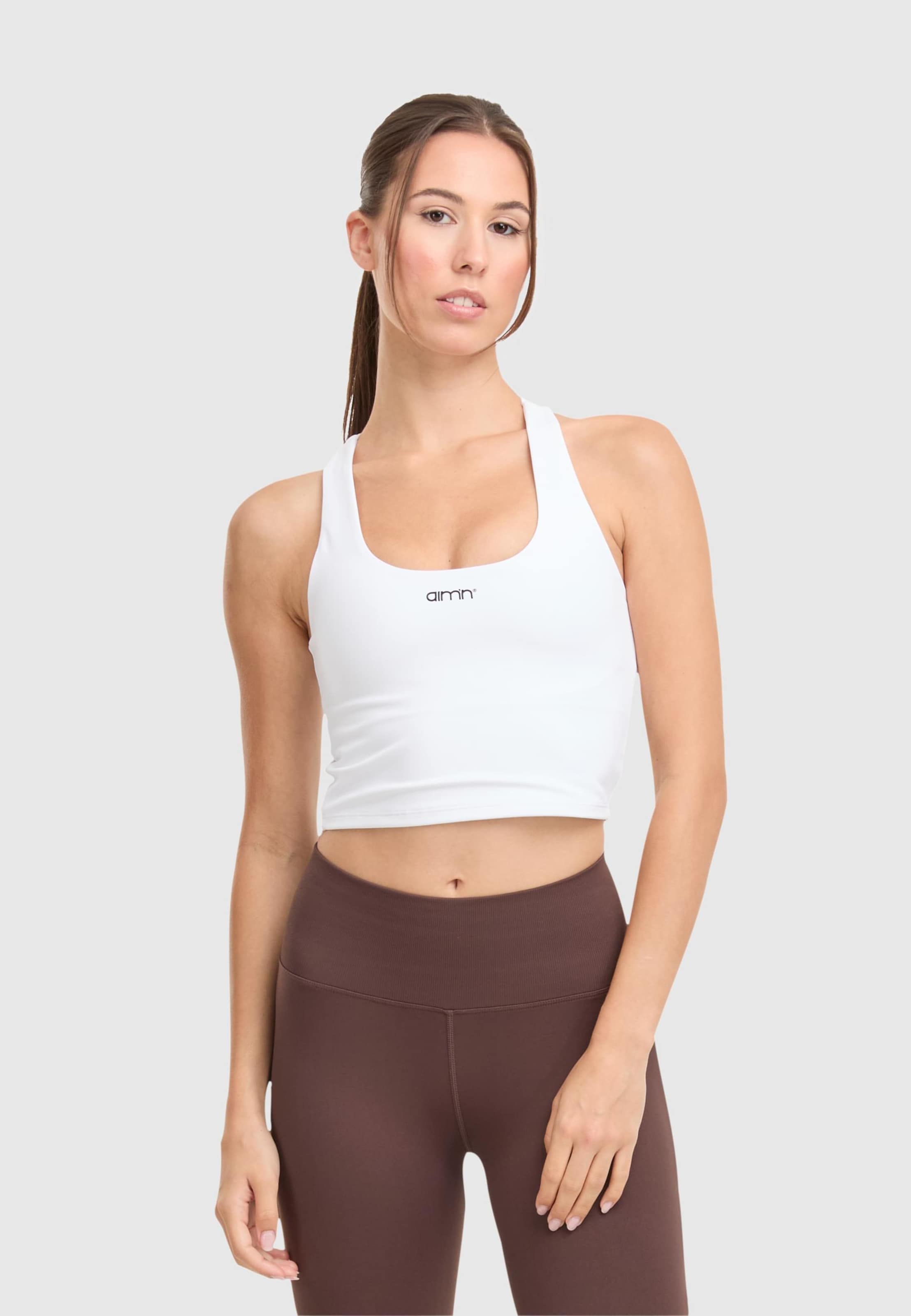aimn White Core Essential Bralette
